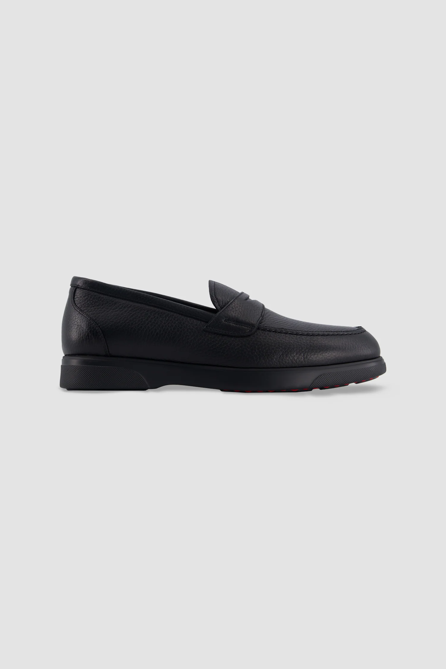 Kiton Black Deerskin Loafers