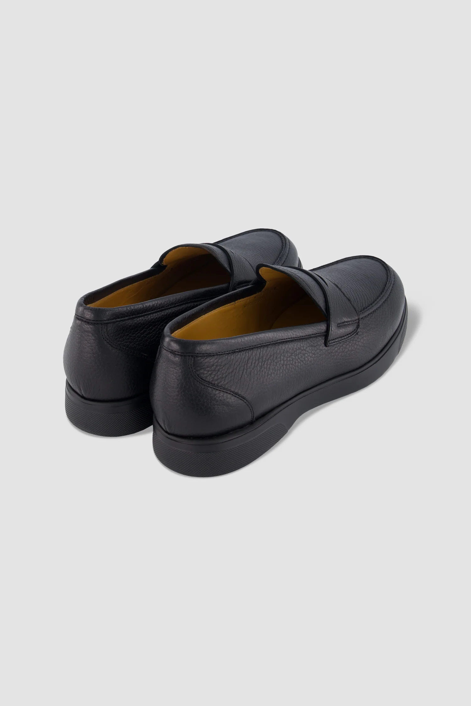 Kiton Black Deerskin Loafers - Image 3