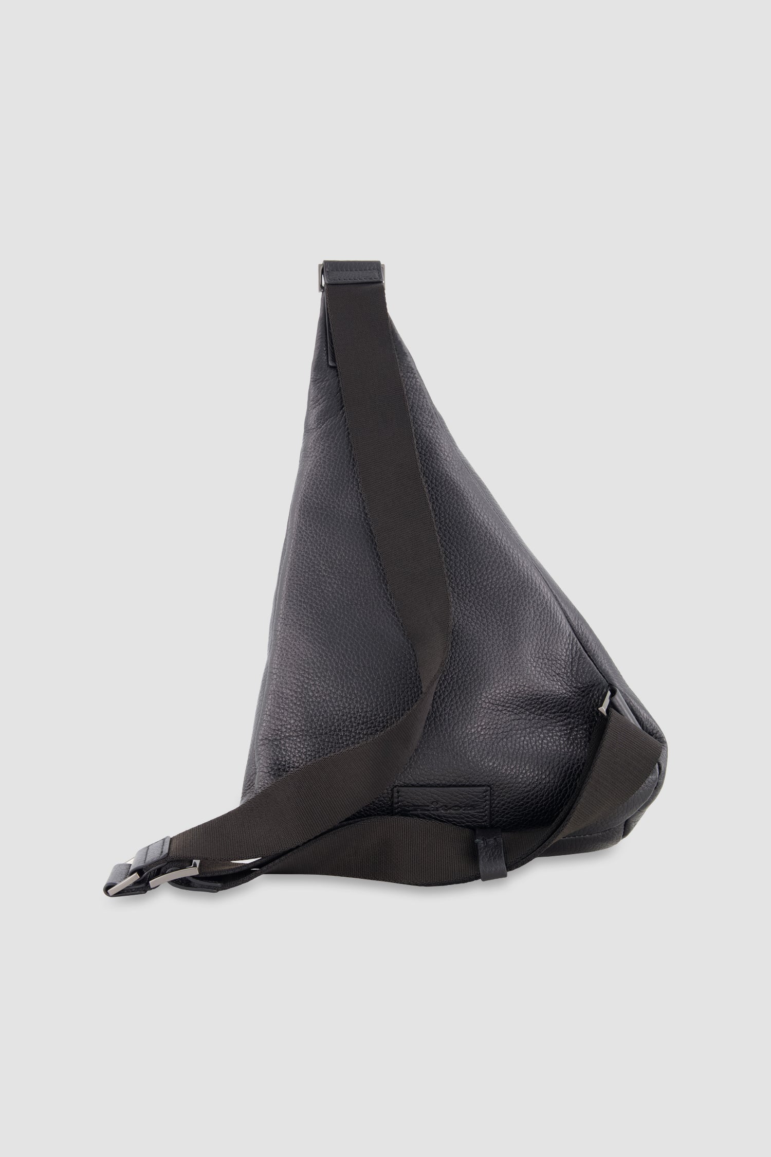 Kiton Black Deerskin Mono Crossbody - Image 2