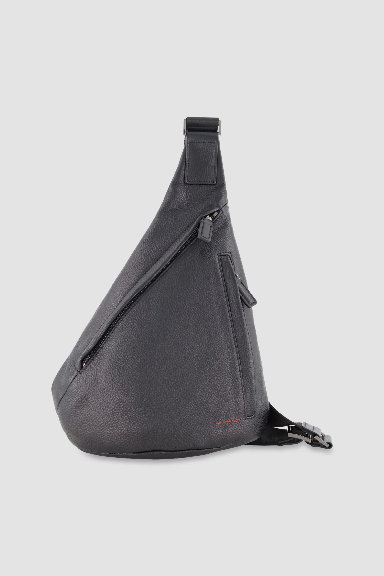 Kiton Black Deerskin Mono Crossbody - Image 3