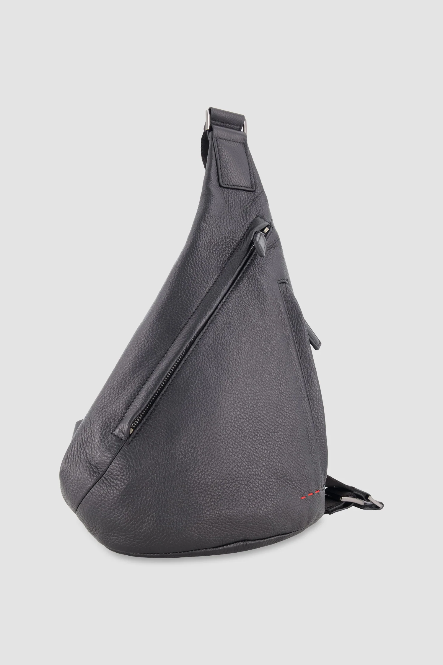 Kiton Black Deerskin Mono Crossbody - Image 4