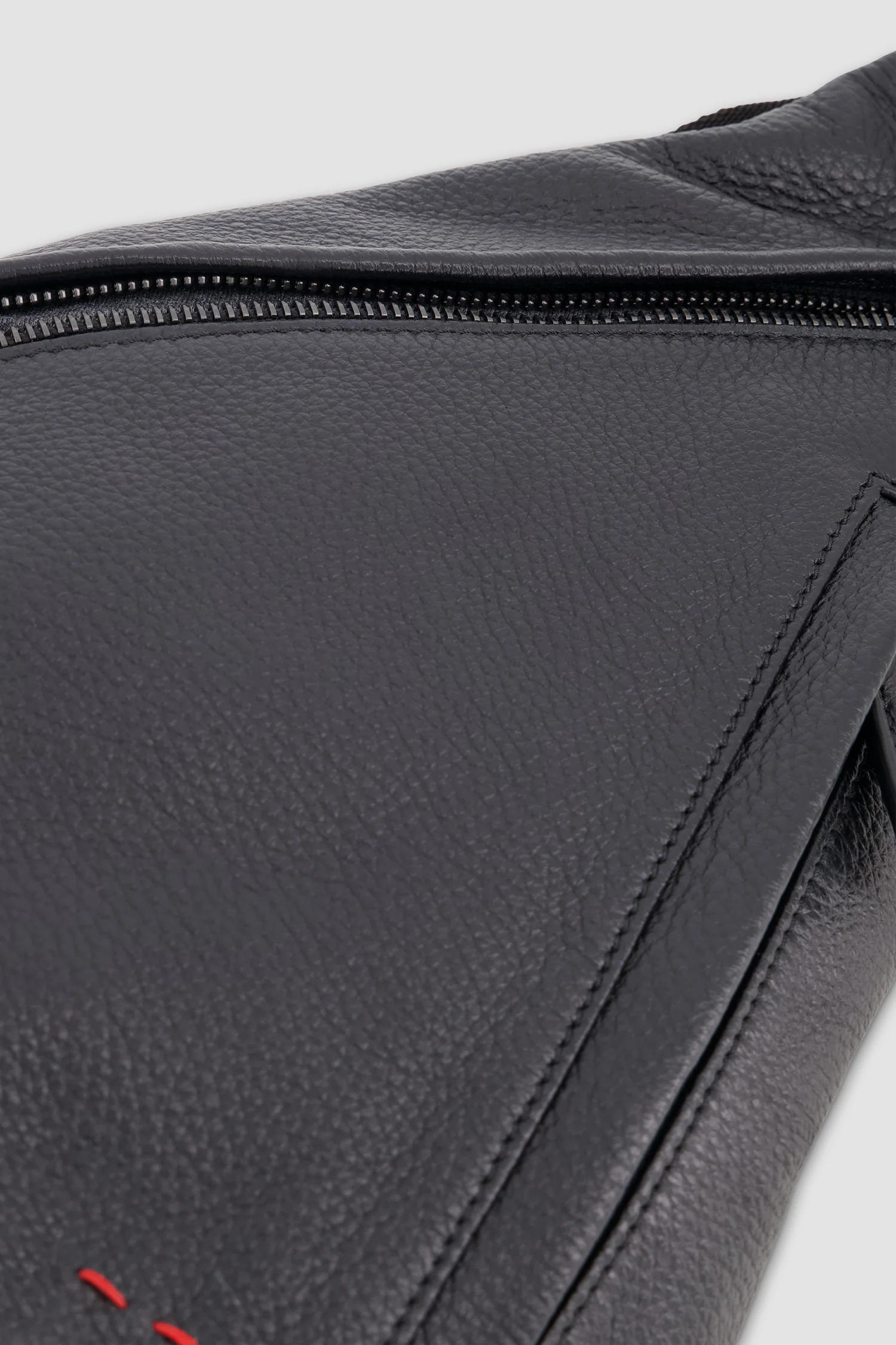 Kiton Black Deerskin Mono Crossbody - Image 6