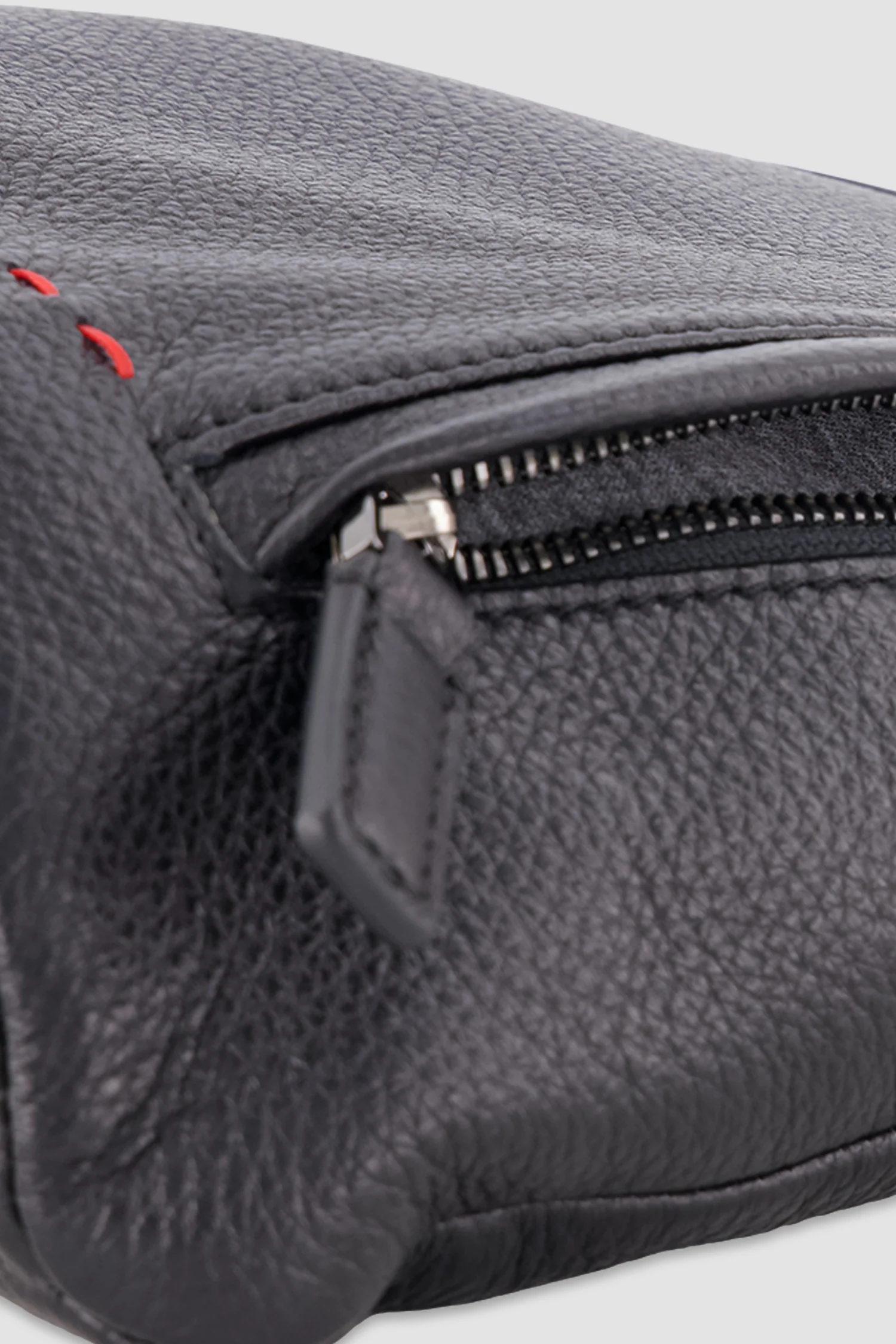 Kiton Black Deerskin Mono Crossbody - Image 7
