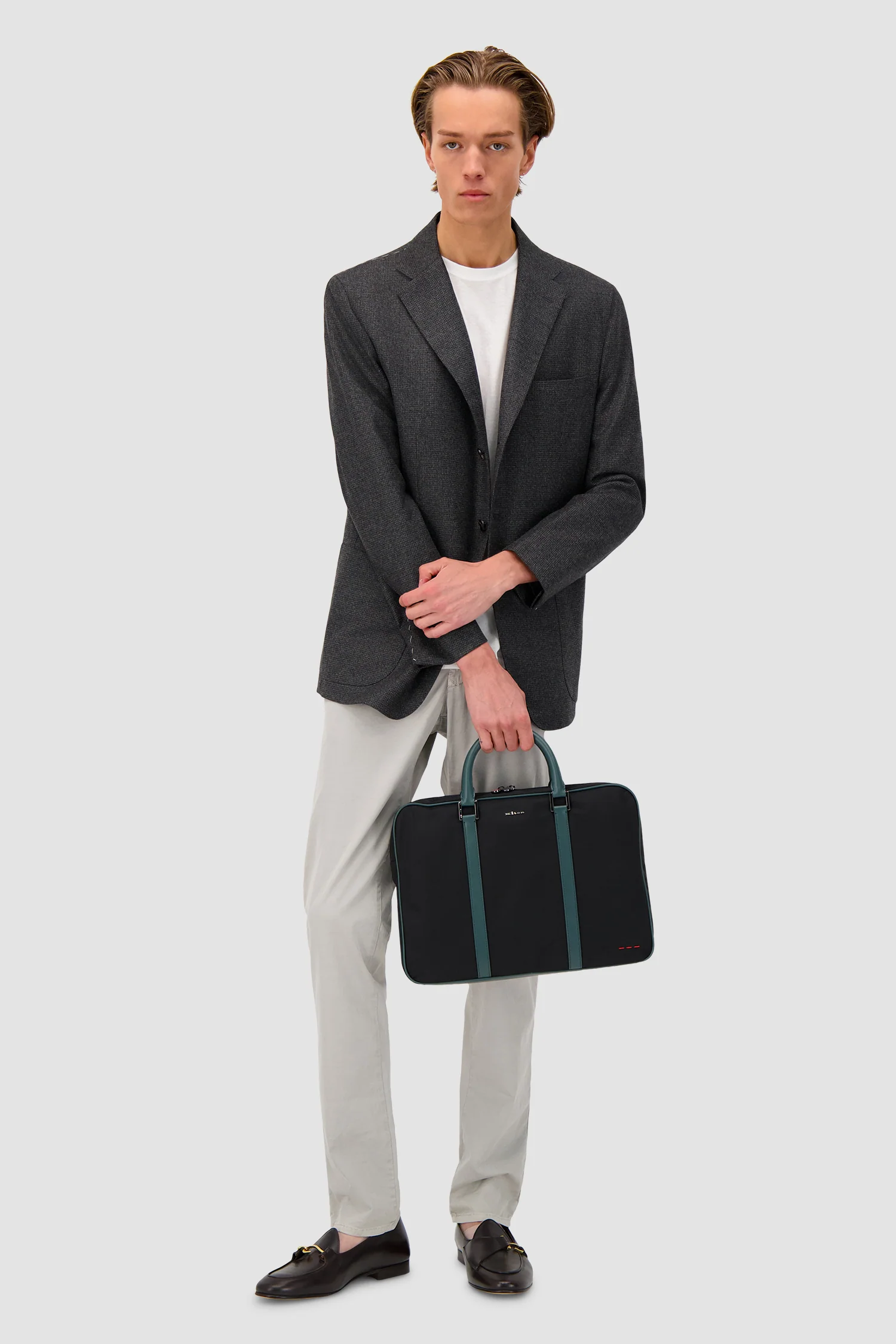 Kiton Black/Green Business Bag - Image 4