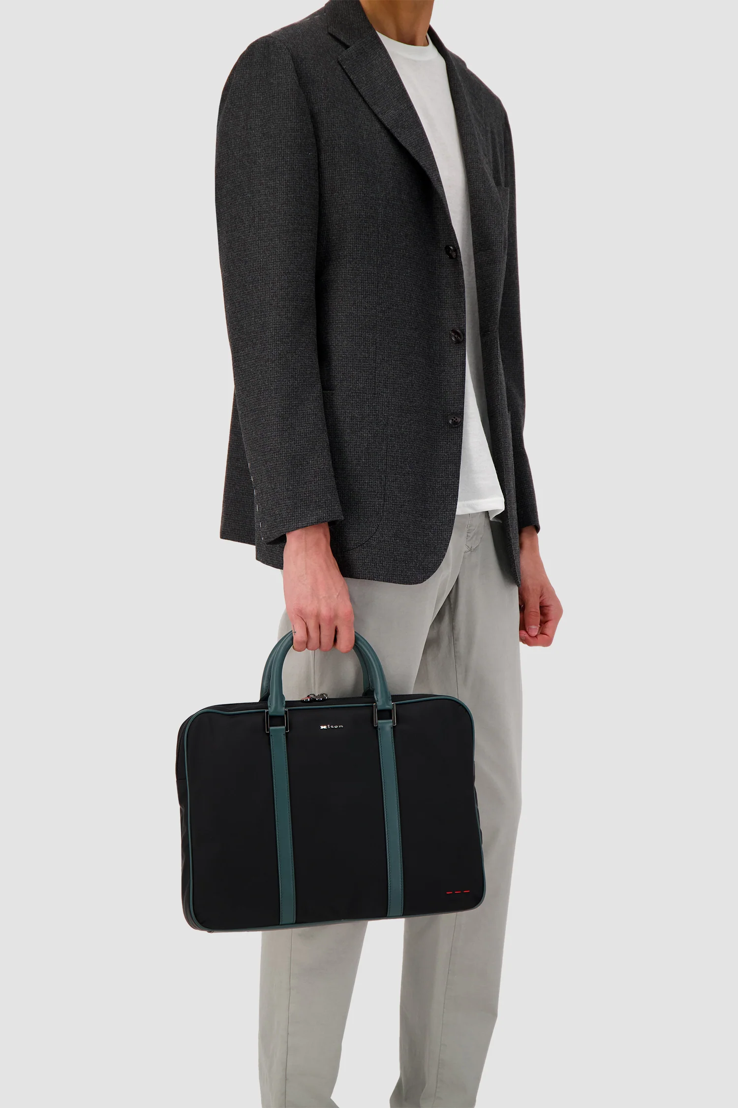 Kiton Black/Green Business Bag - Image 7