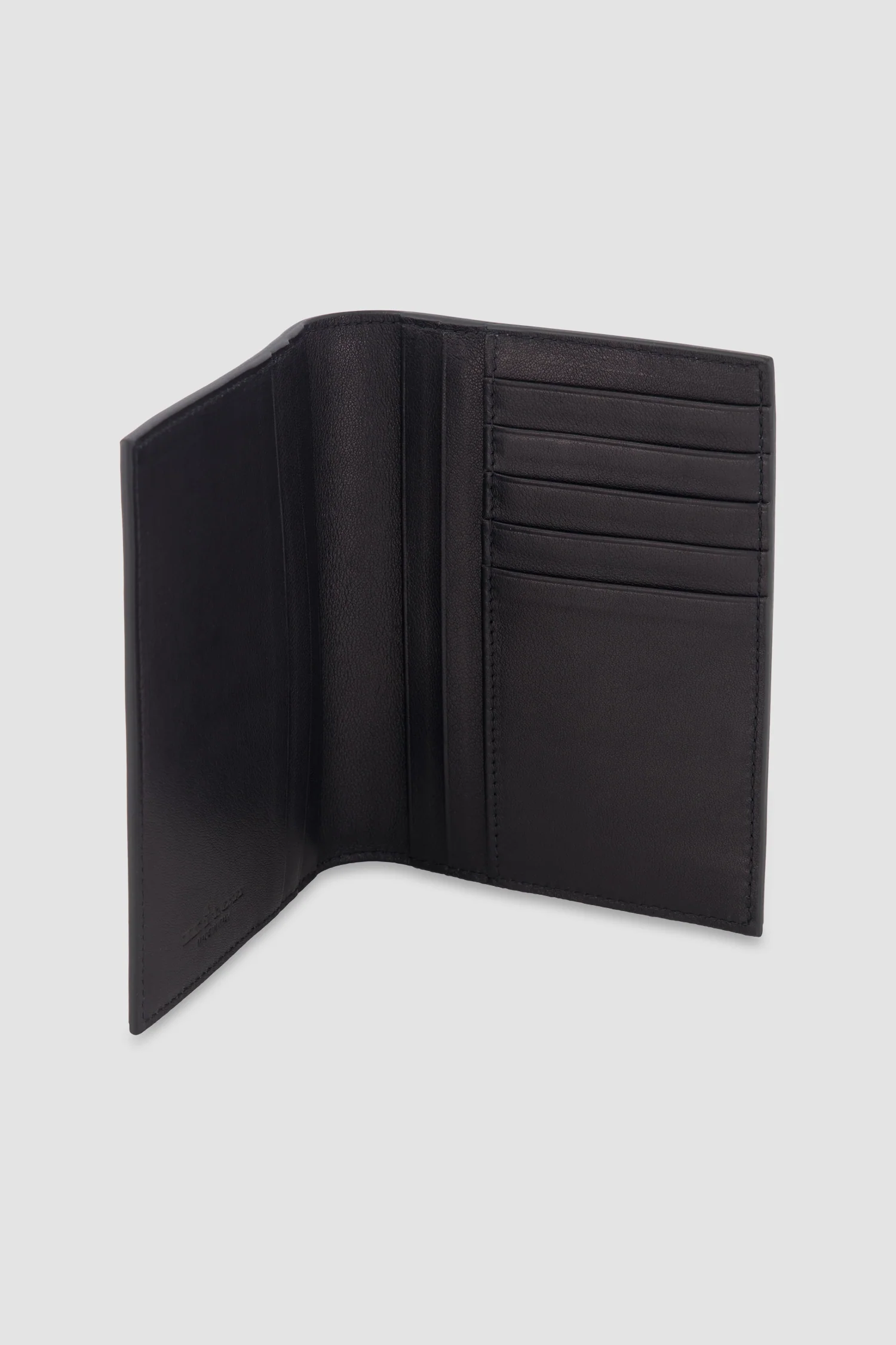 Kiton Black Leather Passport Holder - Image 2