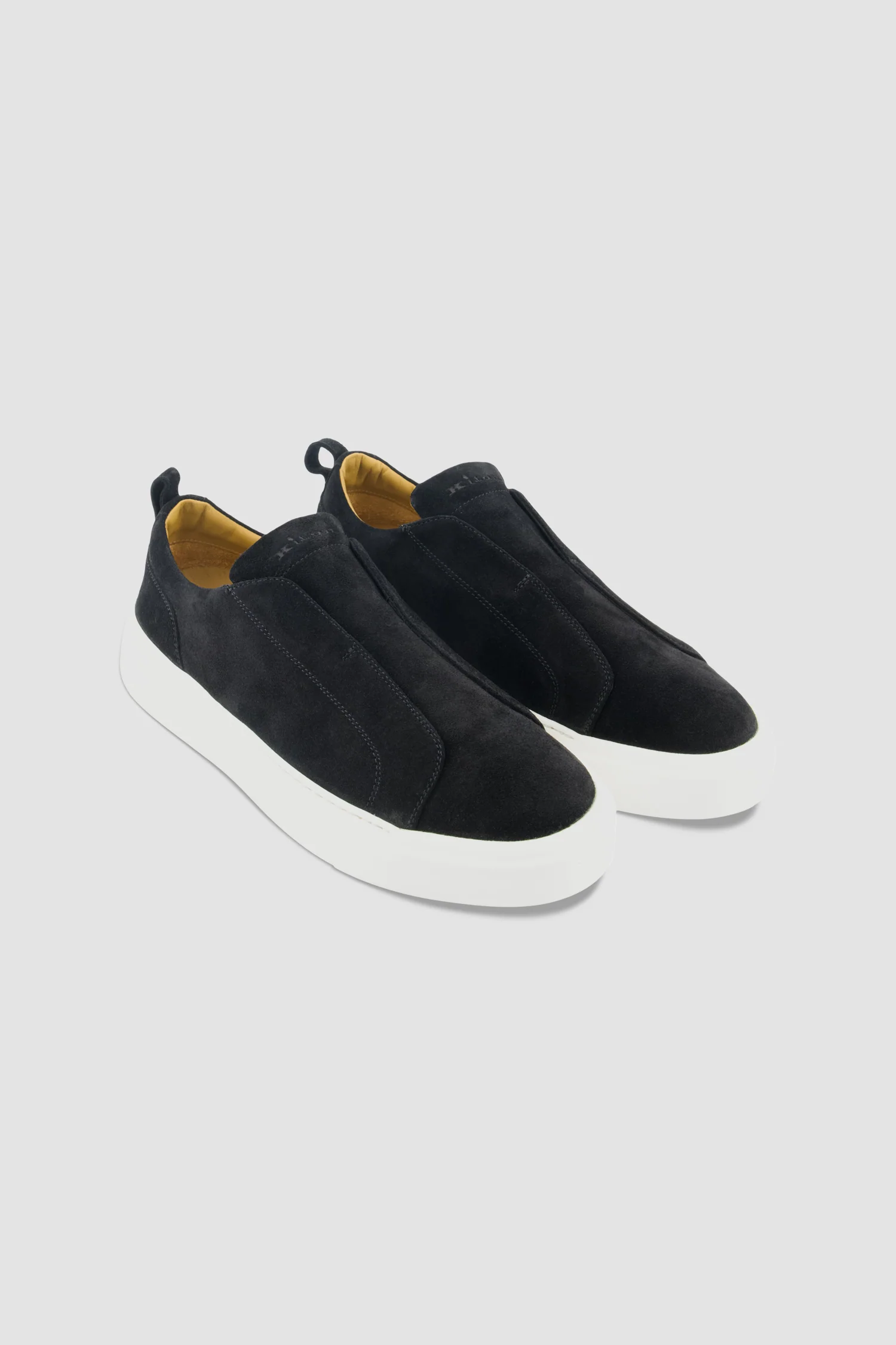Kiton Black Suede Slip-On Sneakers - Image 3