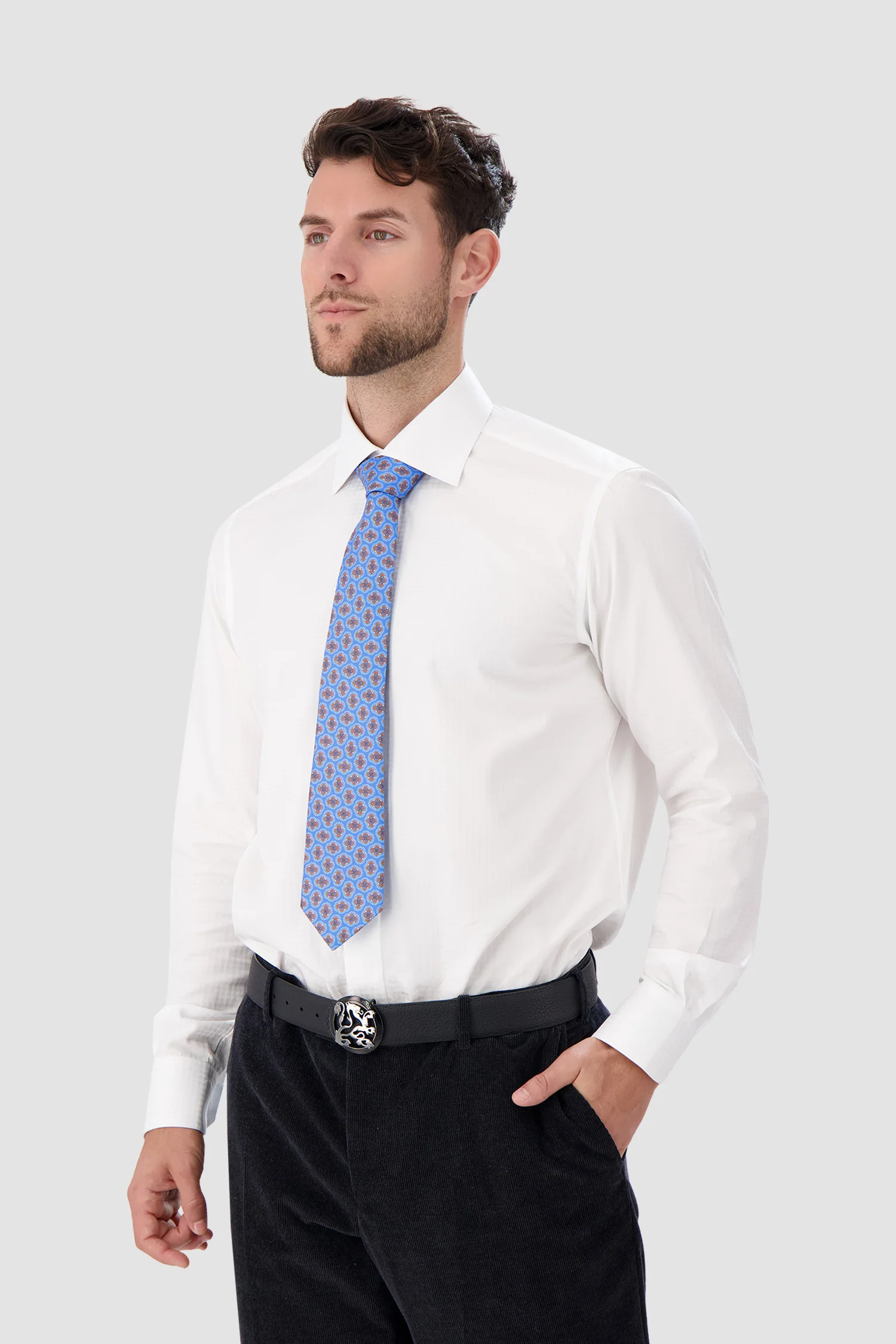 Kiton Blue Silk Tie - Image 3