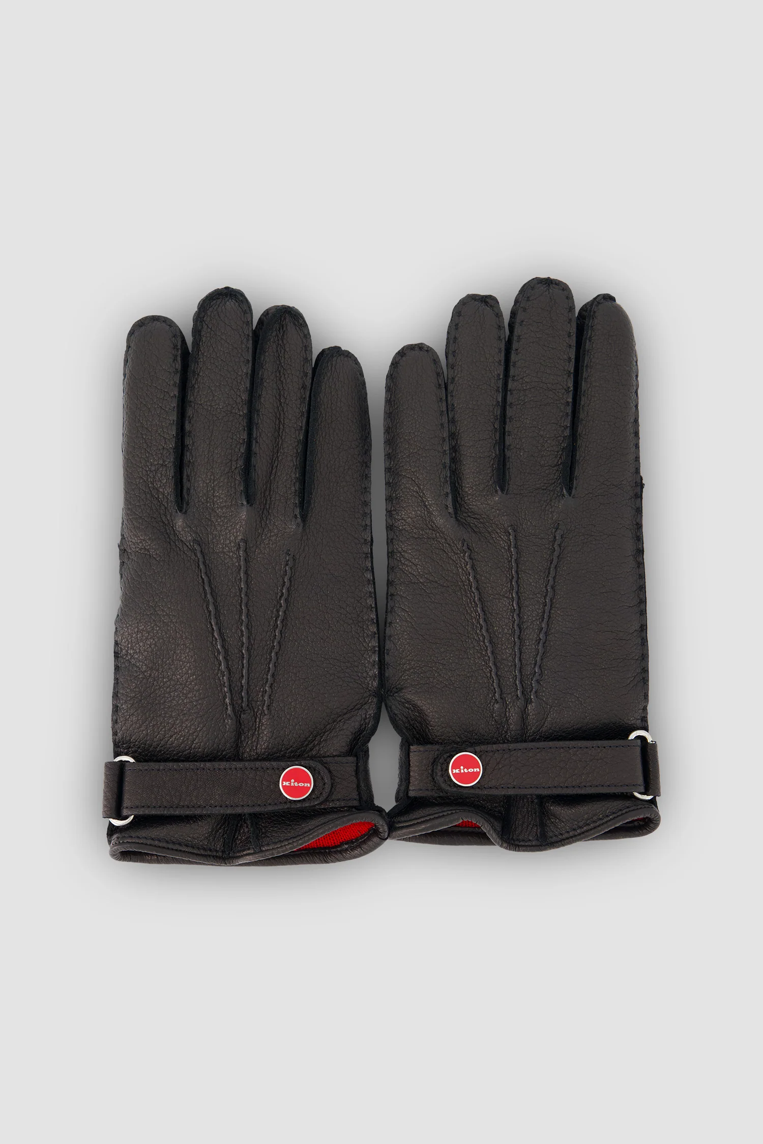 Kiton Brown Leather Gloves - Image 3