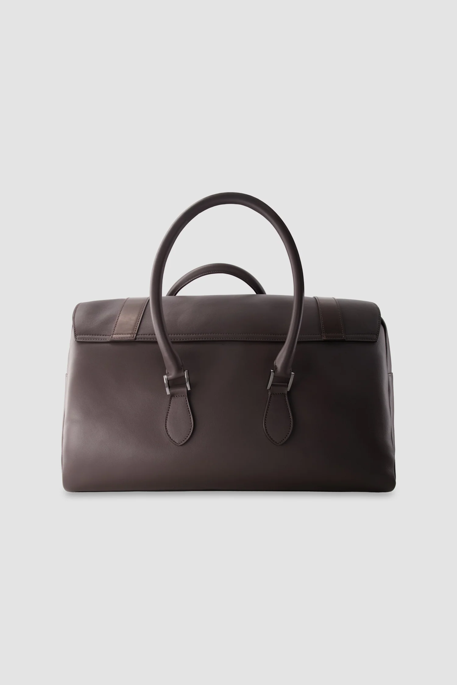 Kiton Dark Brown Calfskin Shopper Bag - Image 2