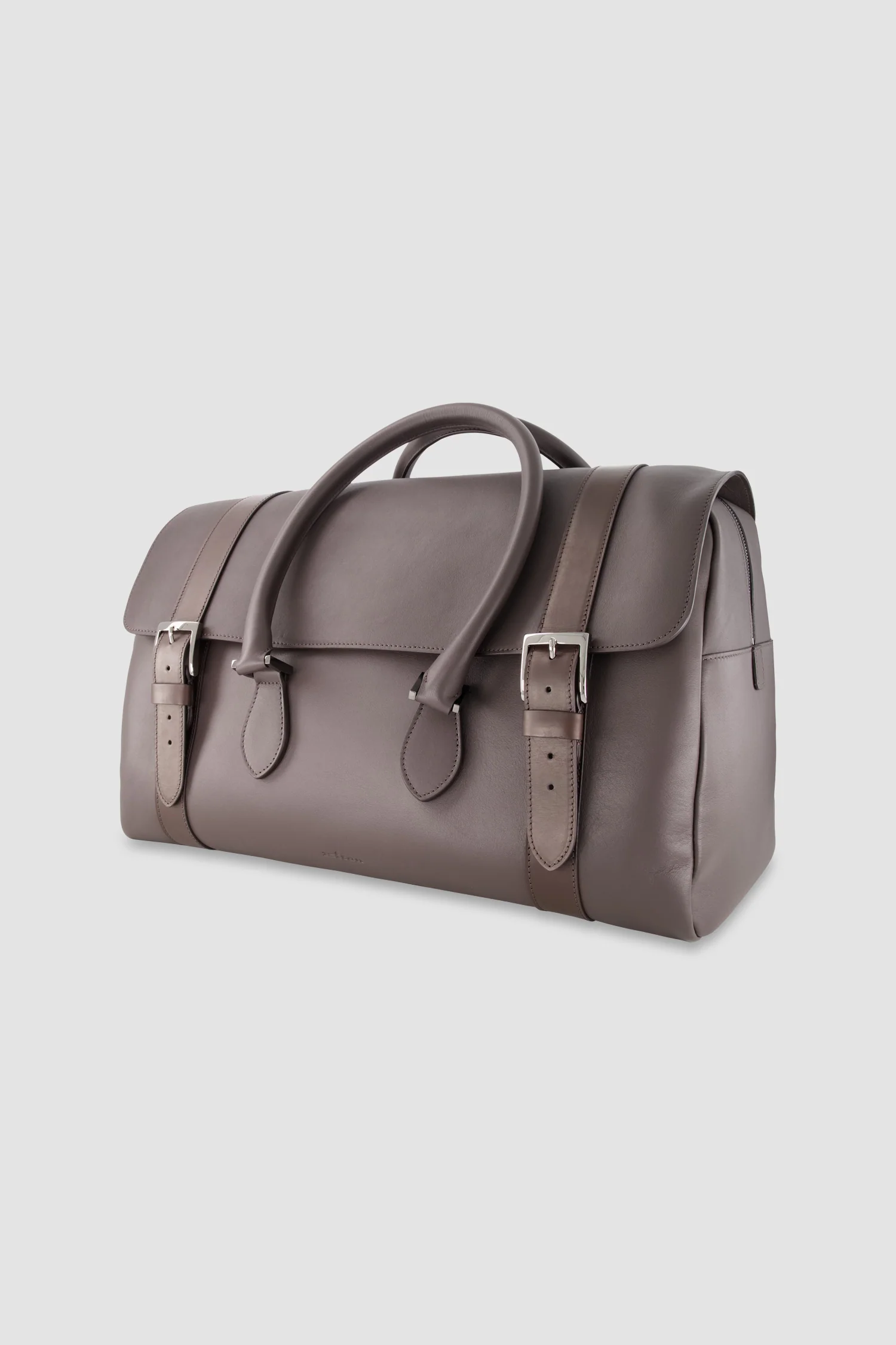 Kiton Dark Brown Calfskin Shopper Bag - Image 5