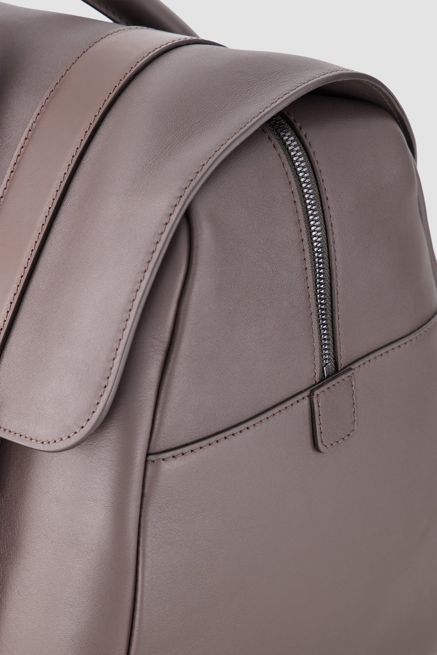Kiton Dark Brown Calfskin Shopper Bag - Image 6