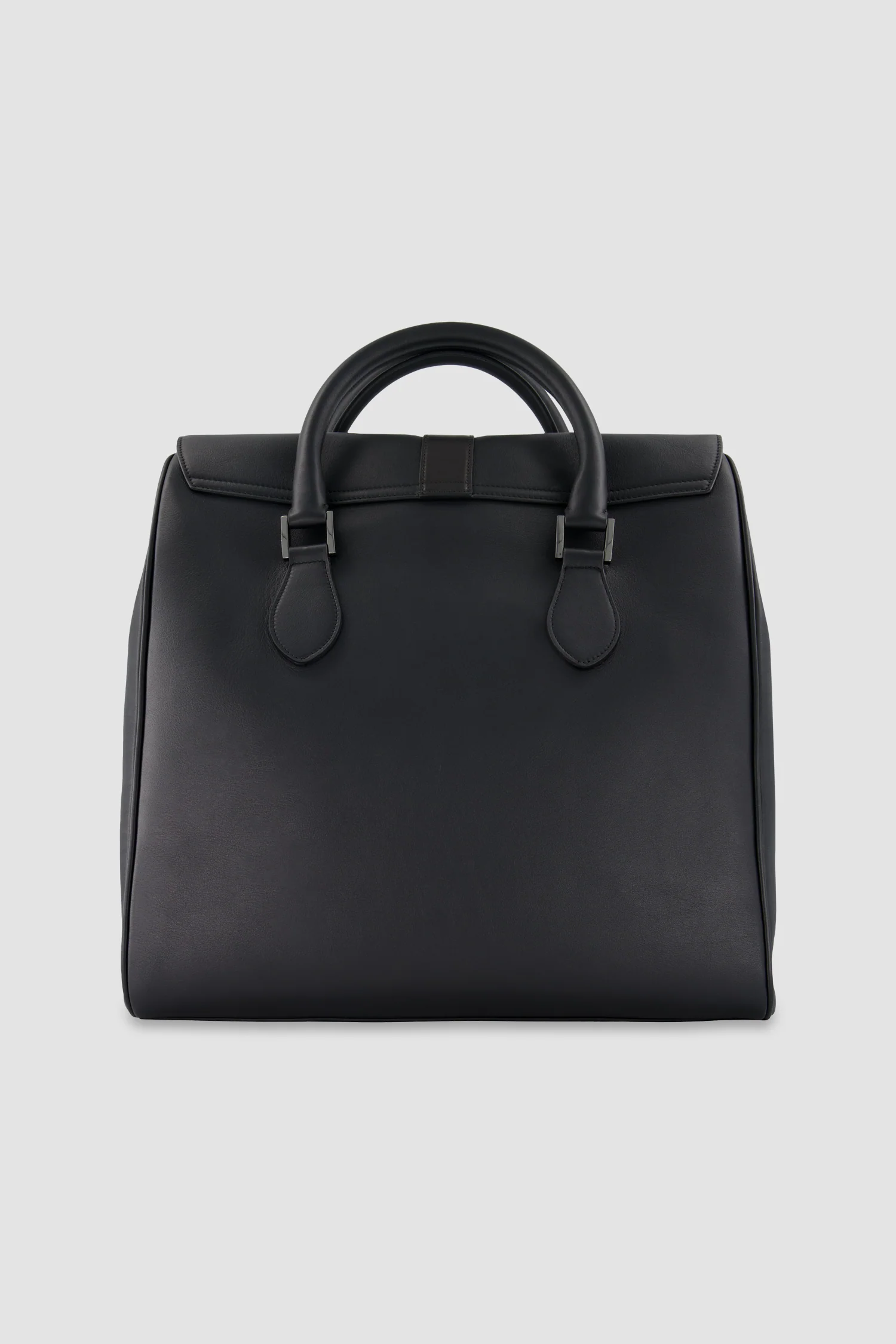 Kiton Black Calfskin Shopper Bag - Image 3