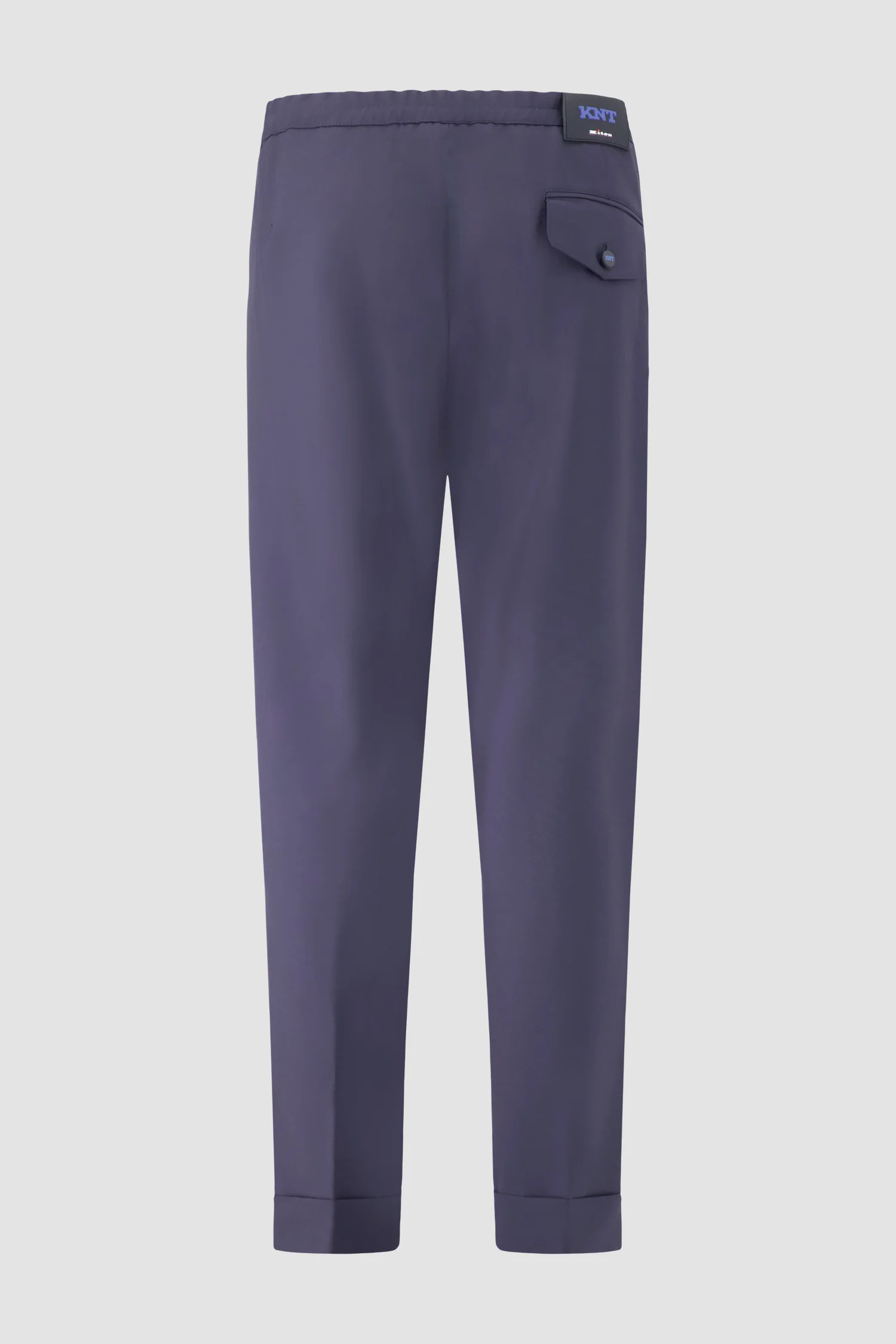Kiton Dark Grey Wool Trousers - Image 2