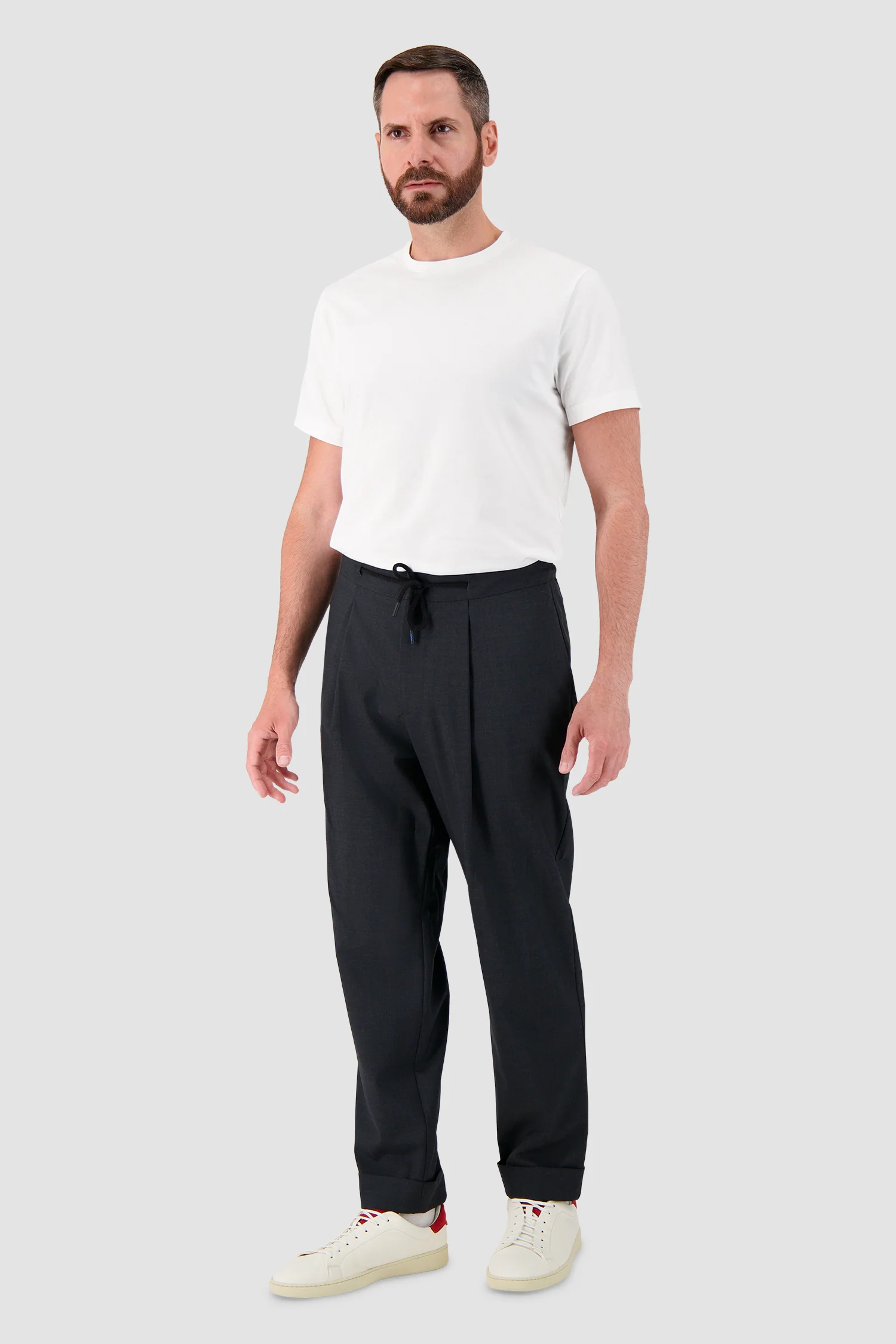 Kiton Dark Grey Wool Trousers - Image 4