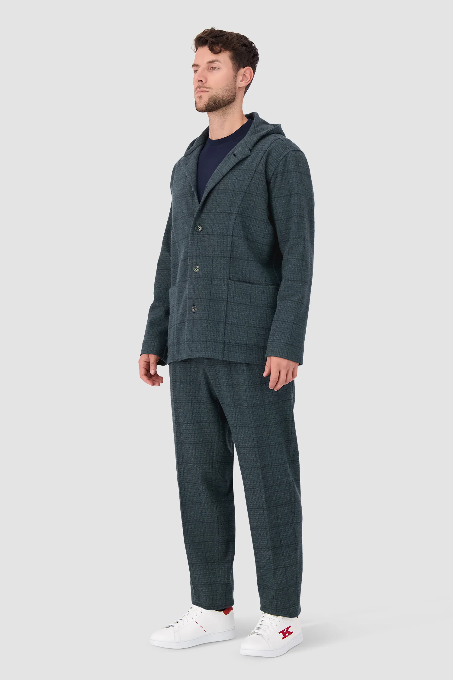Kiton Green Plaid Blazer - Image 6