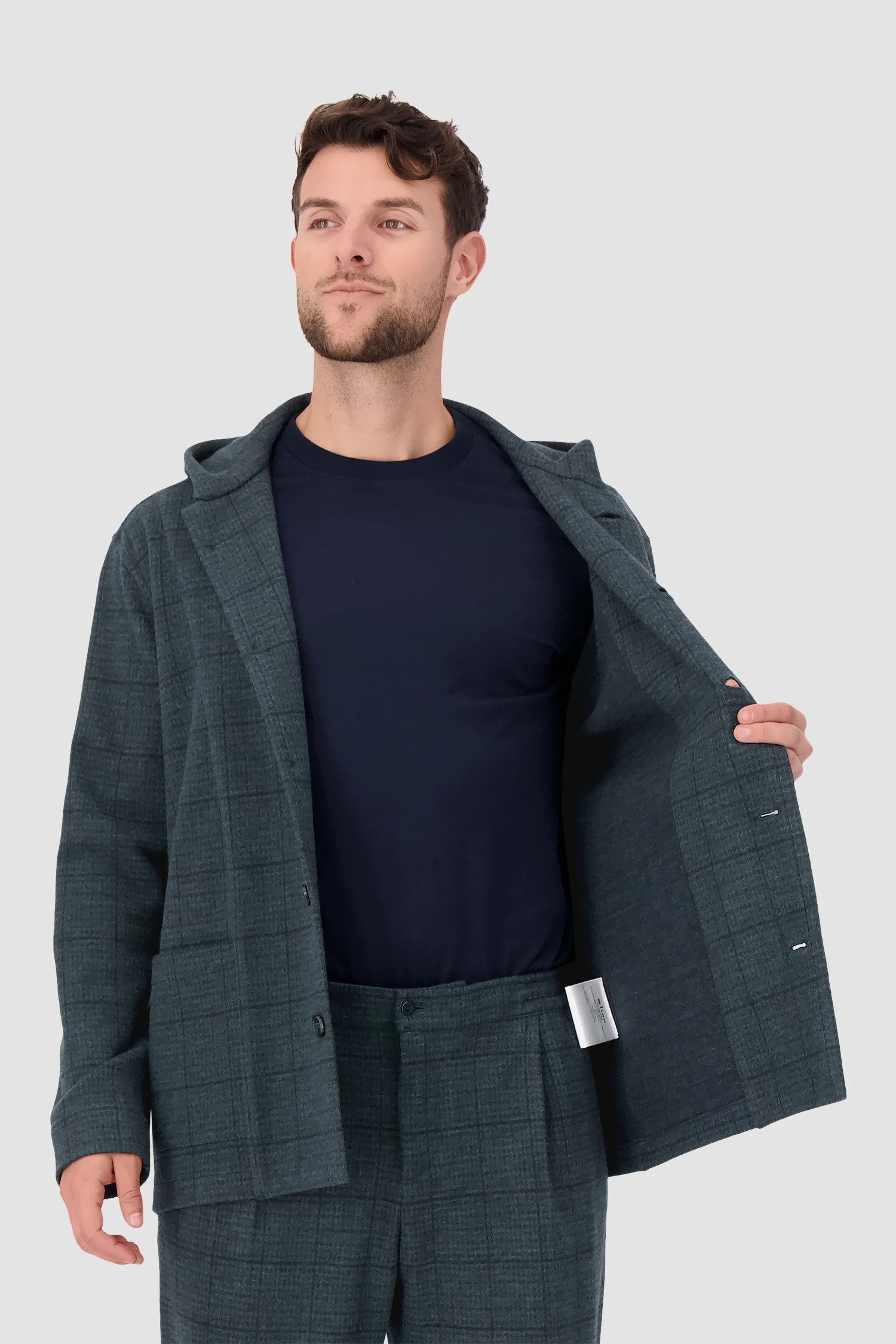 Kiton Green Plaid Blazer - Image 7