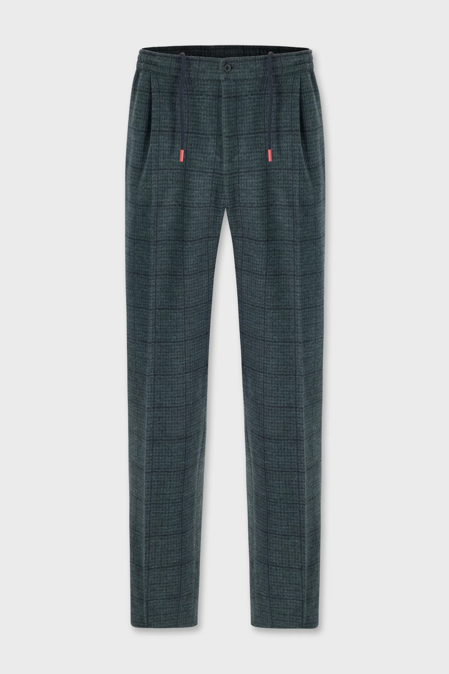 Kiton Green Plaid Trousers