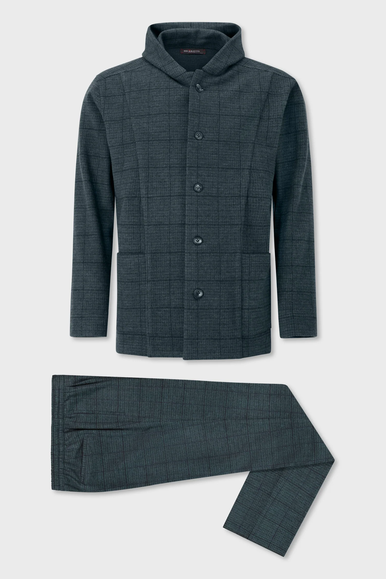 Kiton Green Plaid Trousers - Image 4