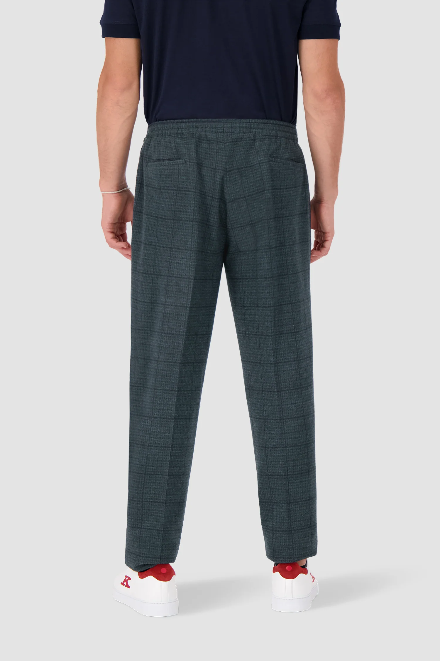 Kiton Green Plaid Trousers - Image 6
