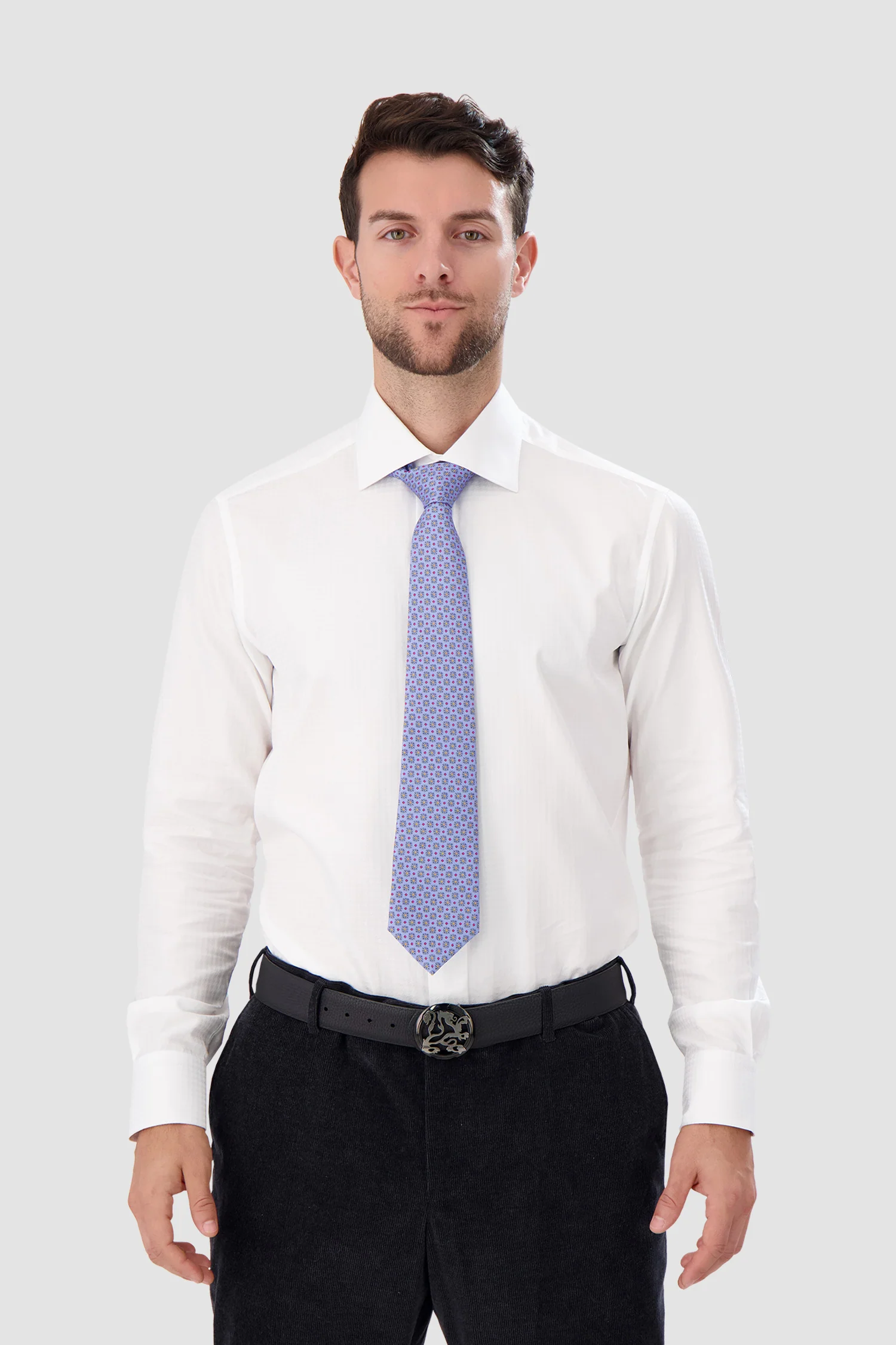 Kiton Light Blue Silk Tie - Image 2
