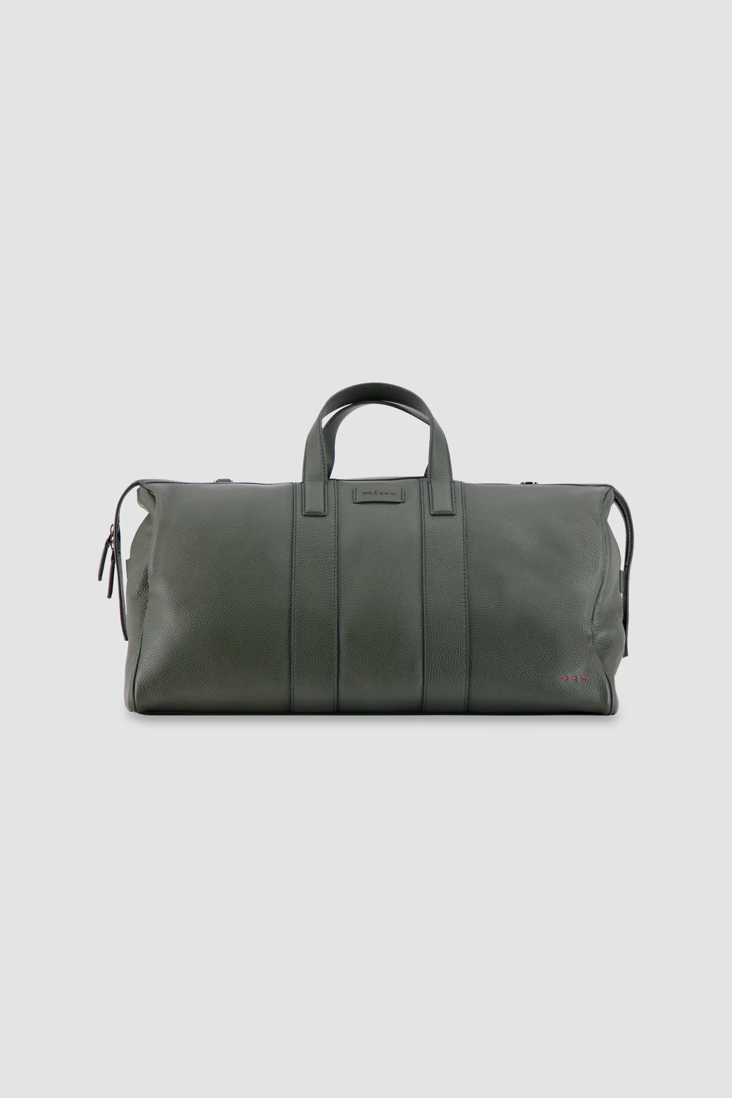 Kiton Military Green Deerskin Travel Bag