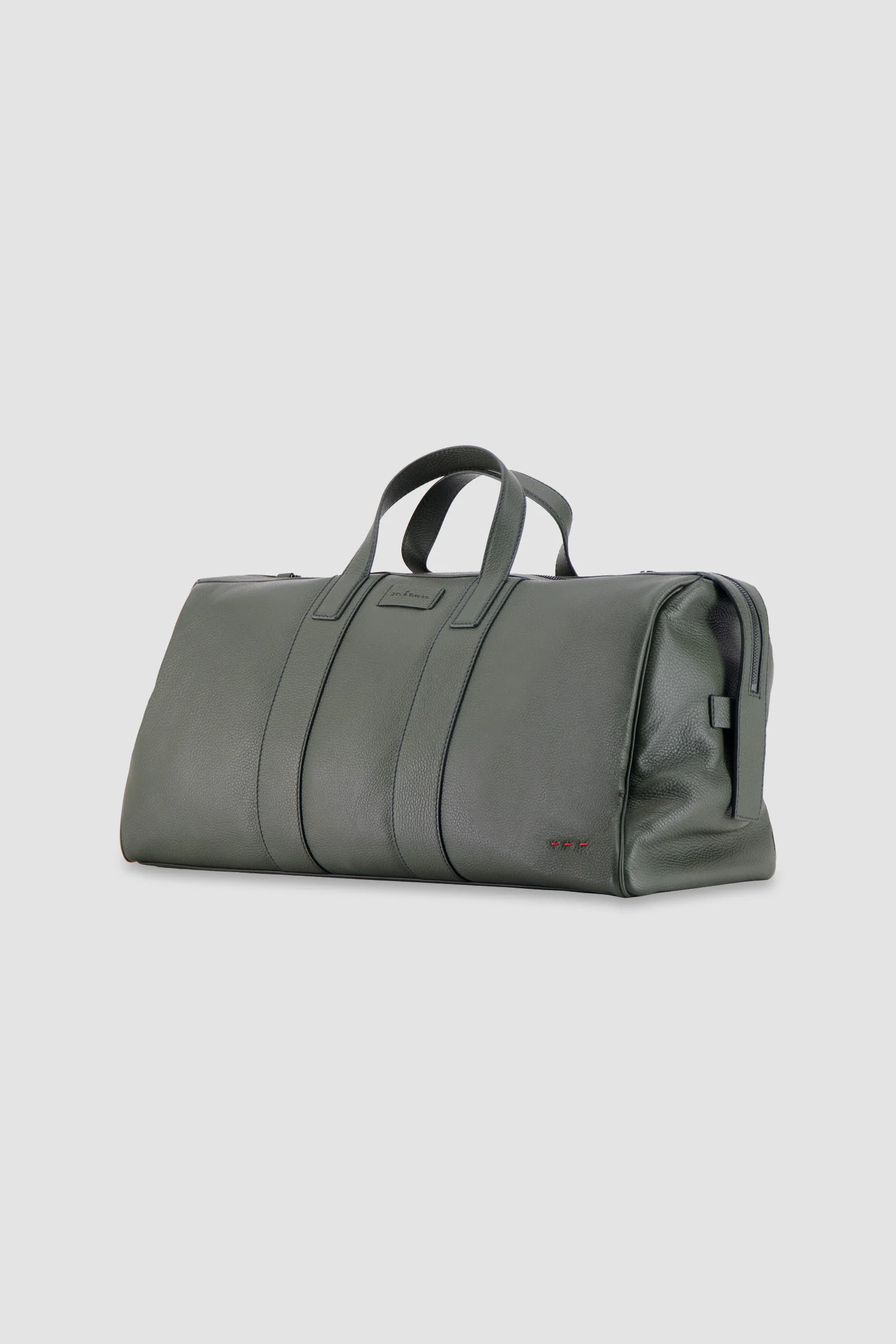 Kiton Military Green Deerskin Travel Bag - Image 2