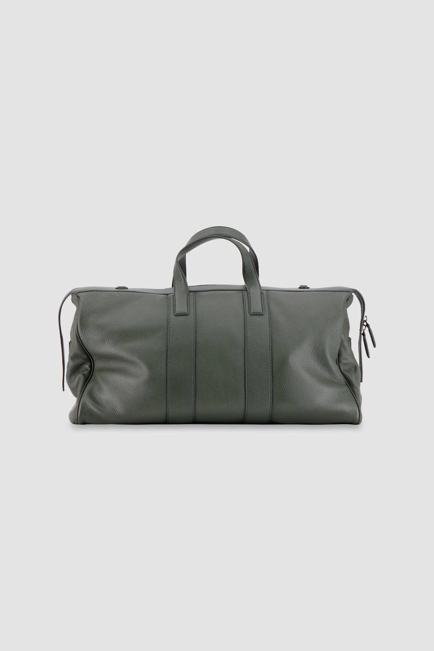 Kiton Military Green Deerskin Travel Bag - Image 3
