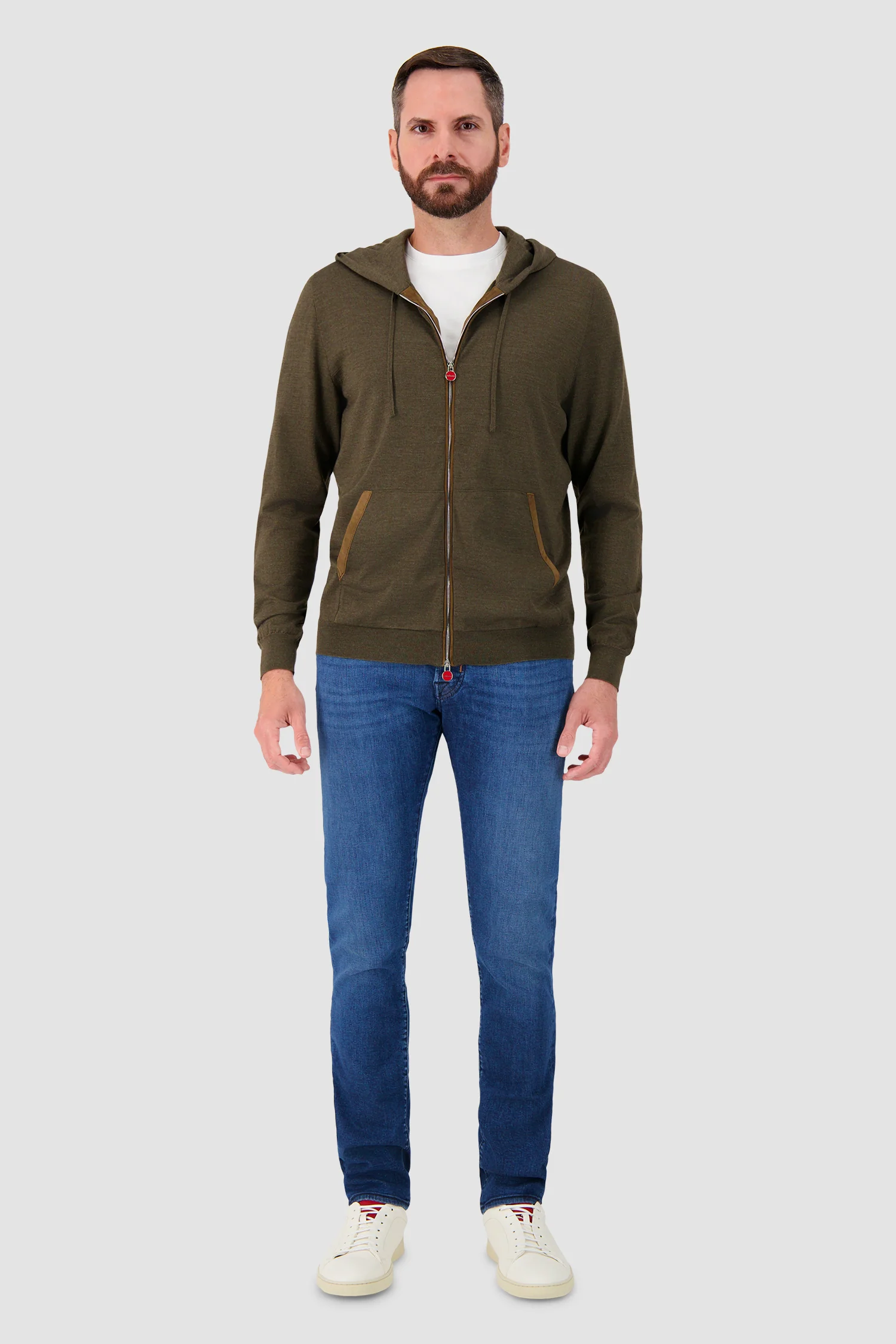 Kiton Moss Green Hoodie - Image 3