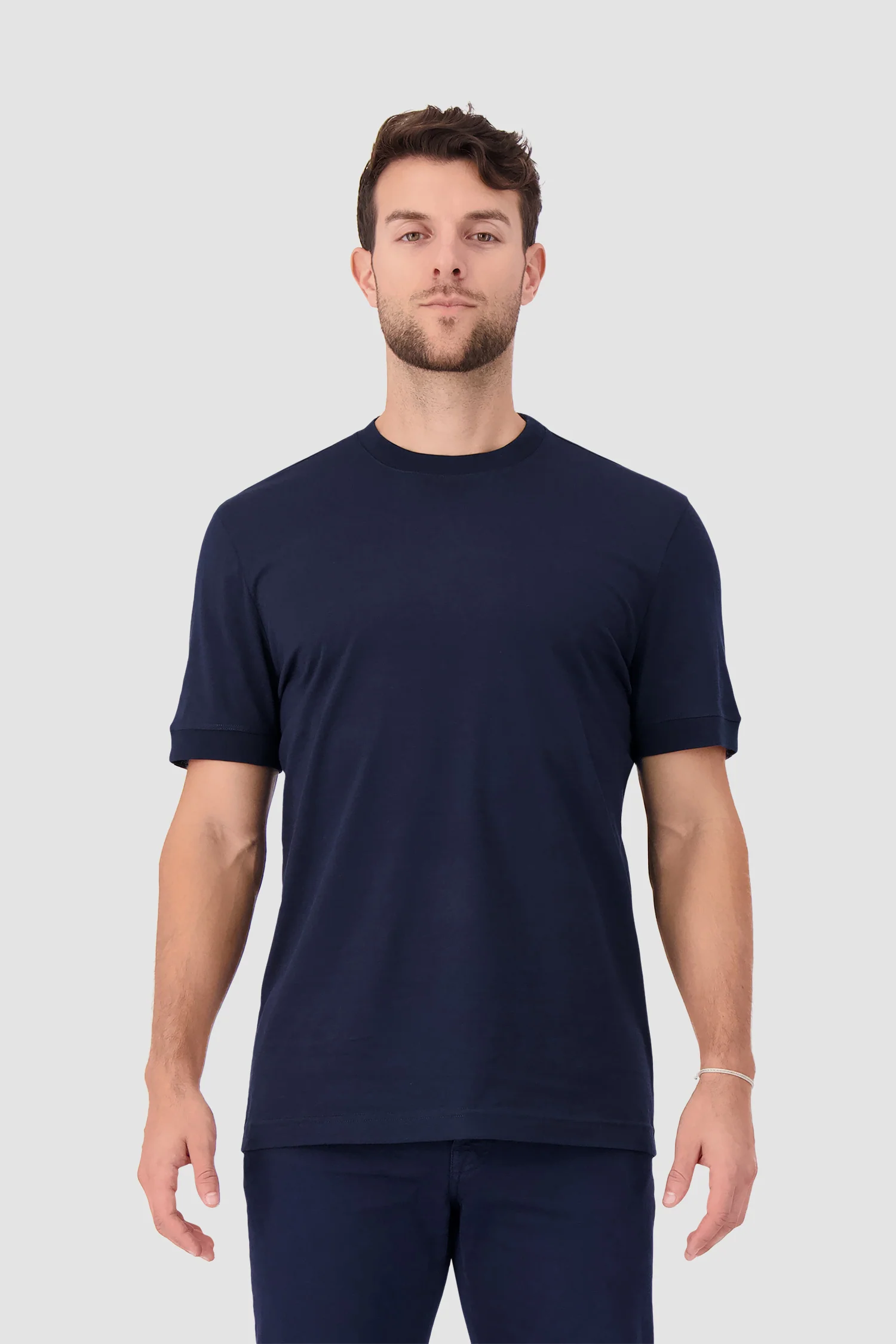 Kiton Navy Cotton T-Shirt - Image 2