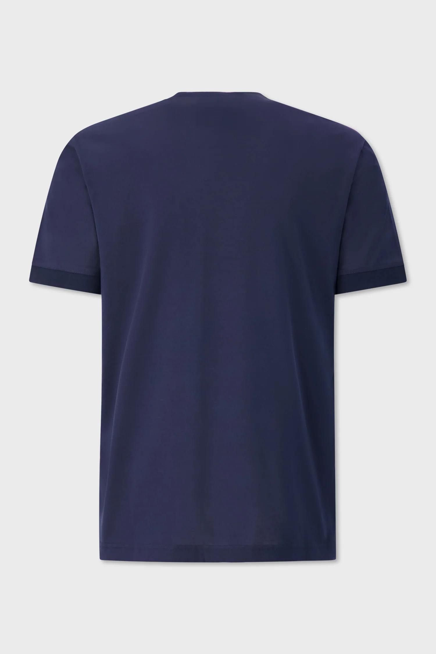 Kiton Navy Cotton T-Shirt - Image 3