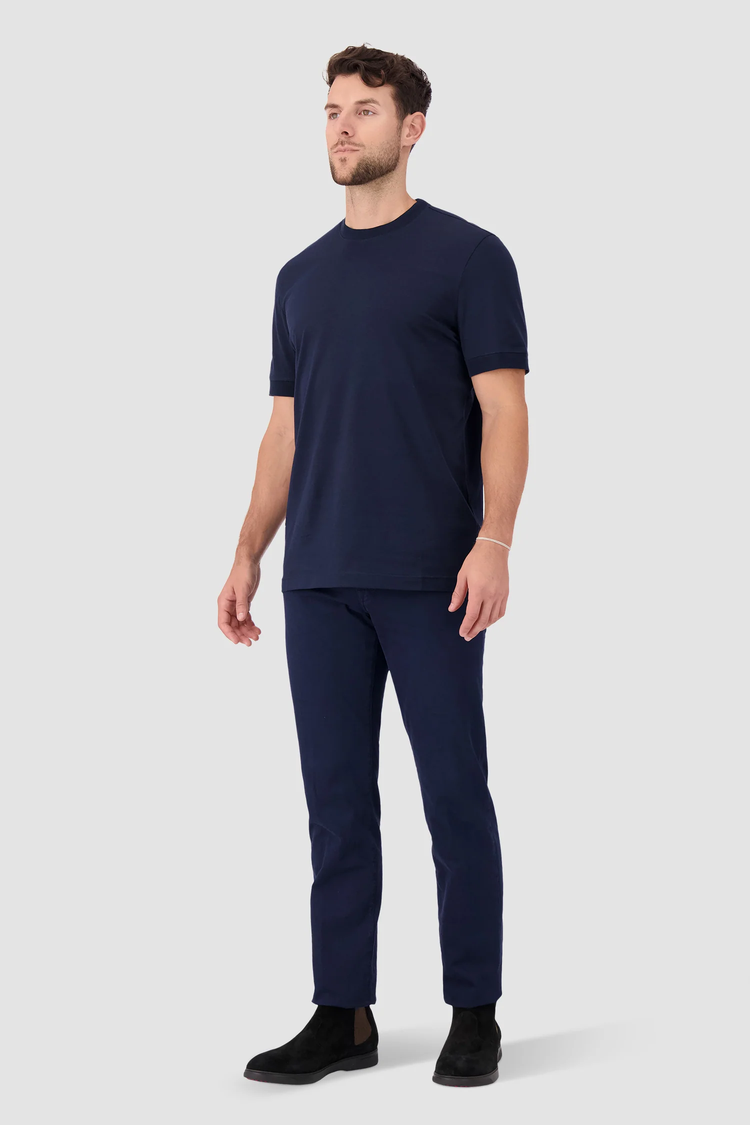 Kiton Navy Cotton T-Shirt - Image 5