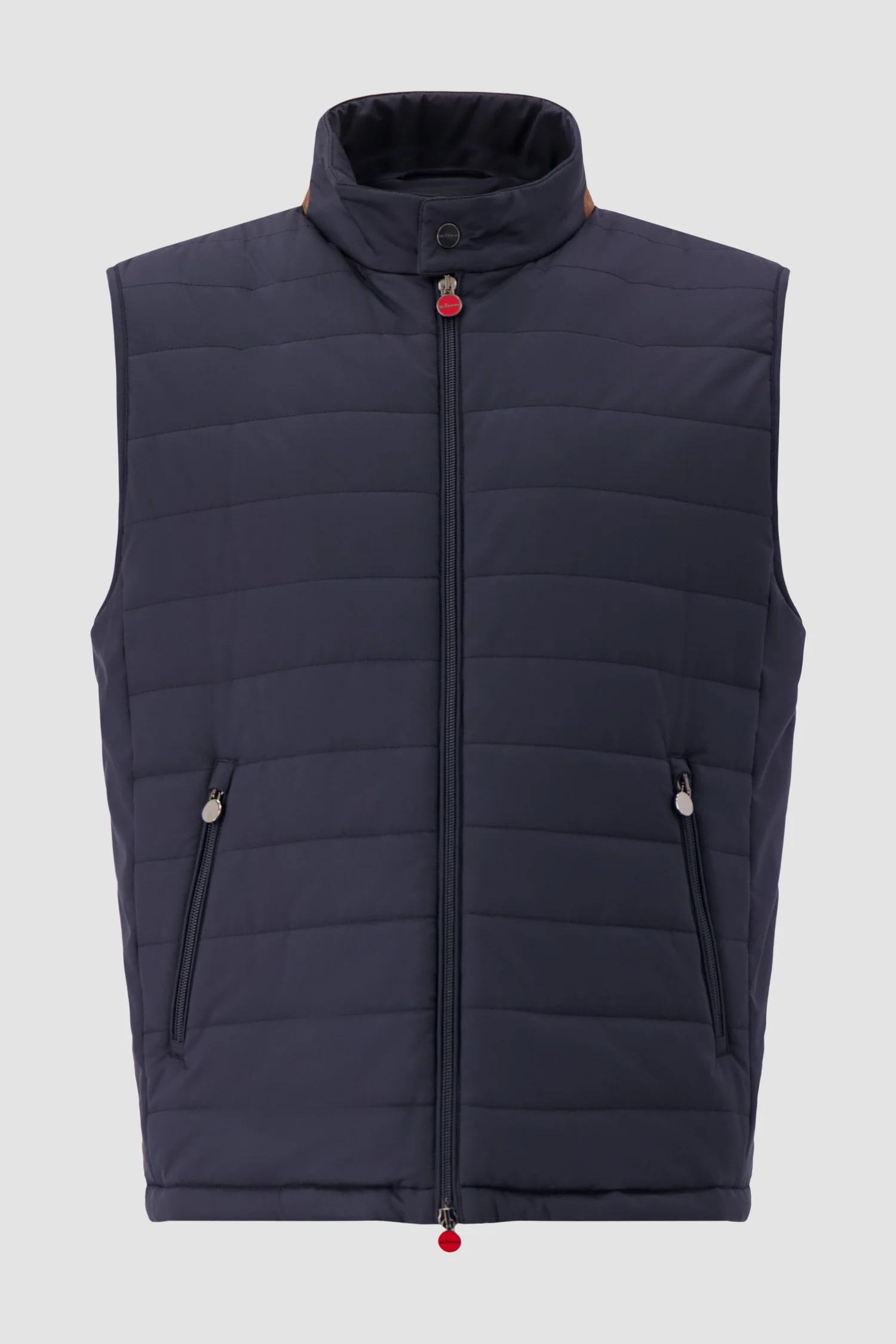 Kiton Navy Quilted Vest