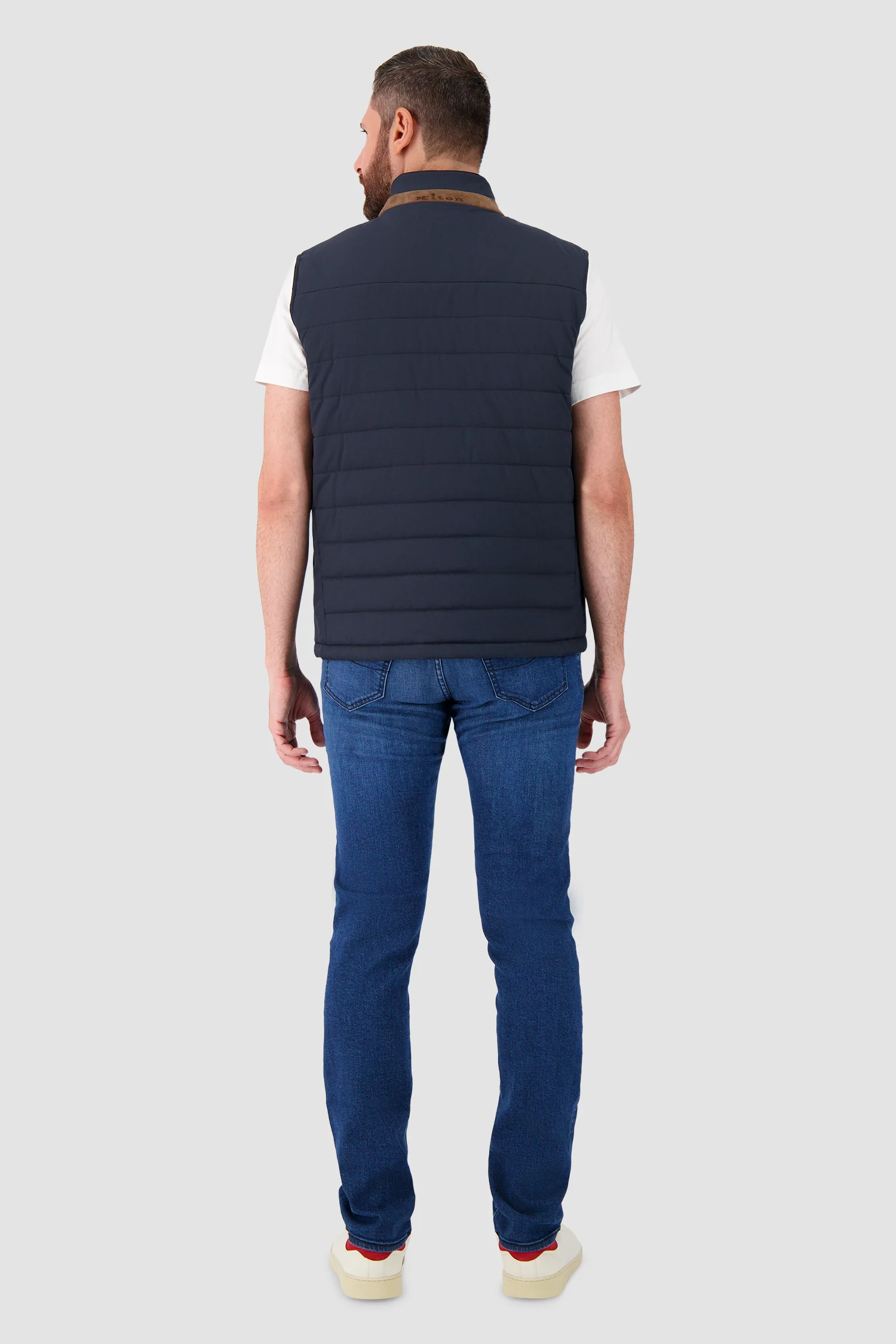 Kiton Navy Quilted Vest - Image 5