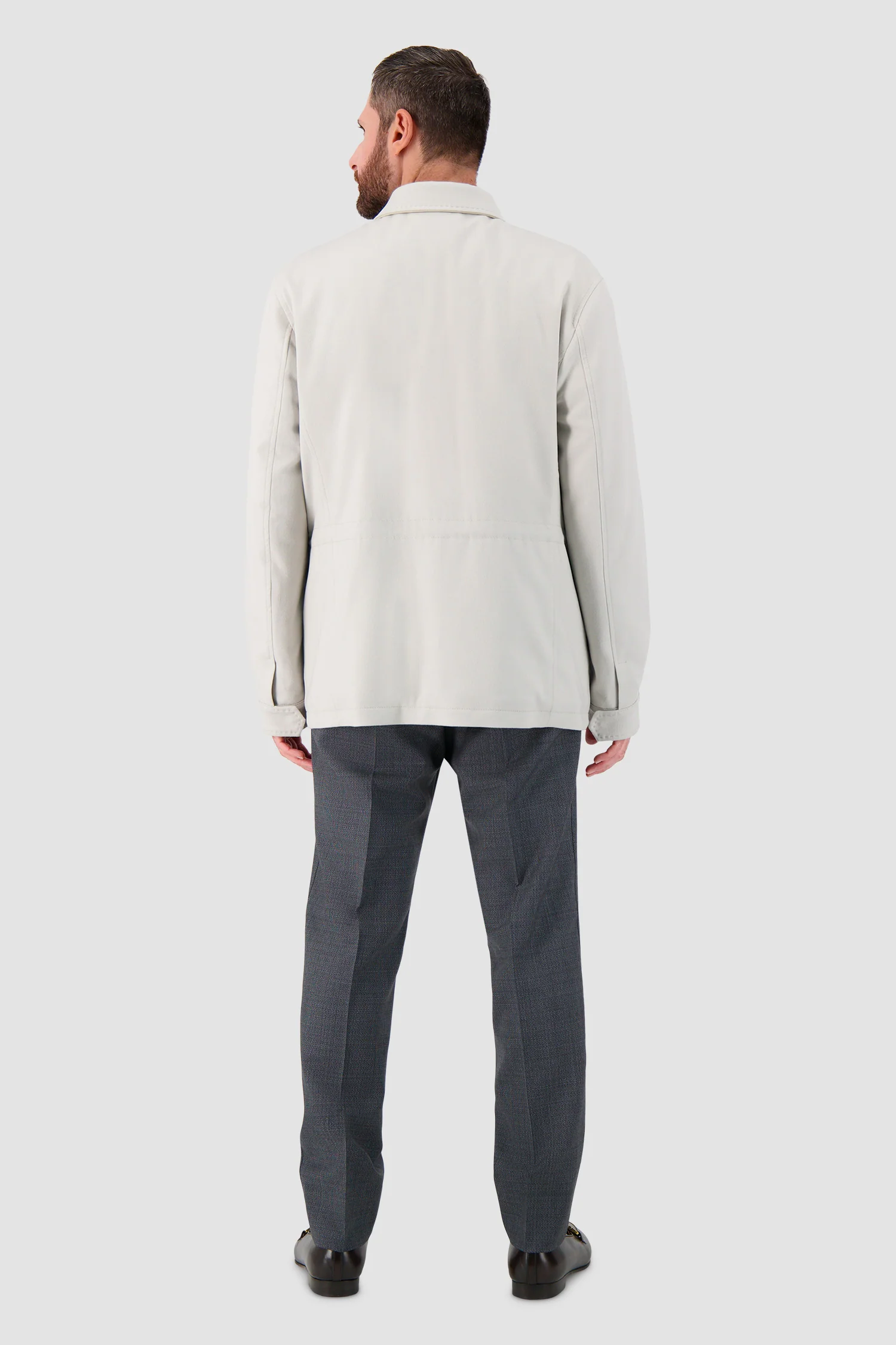 Kiton Off White Cashmere Utility Jacket - Image 8