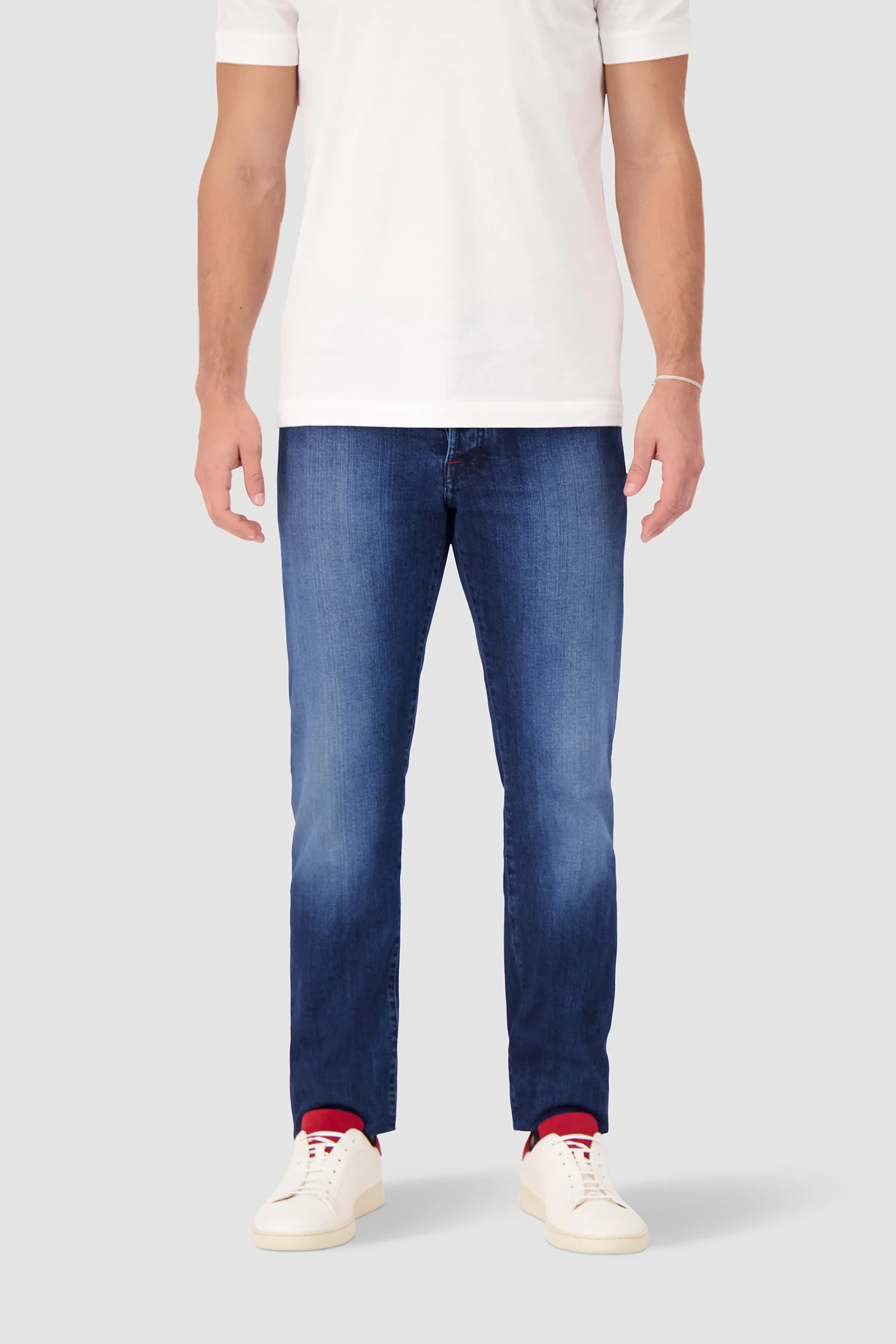 Kiton Off White Leather Sneakers - Image 3