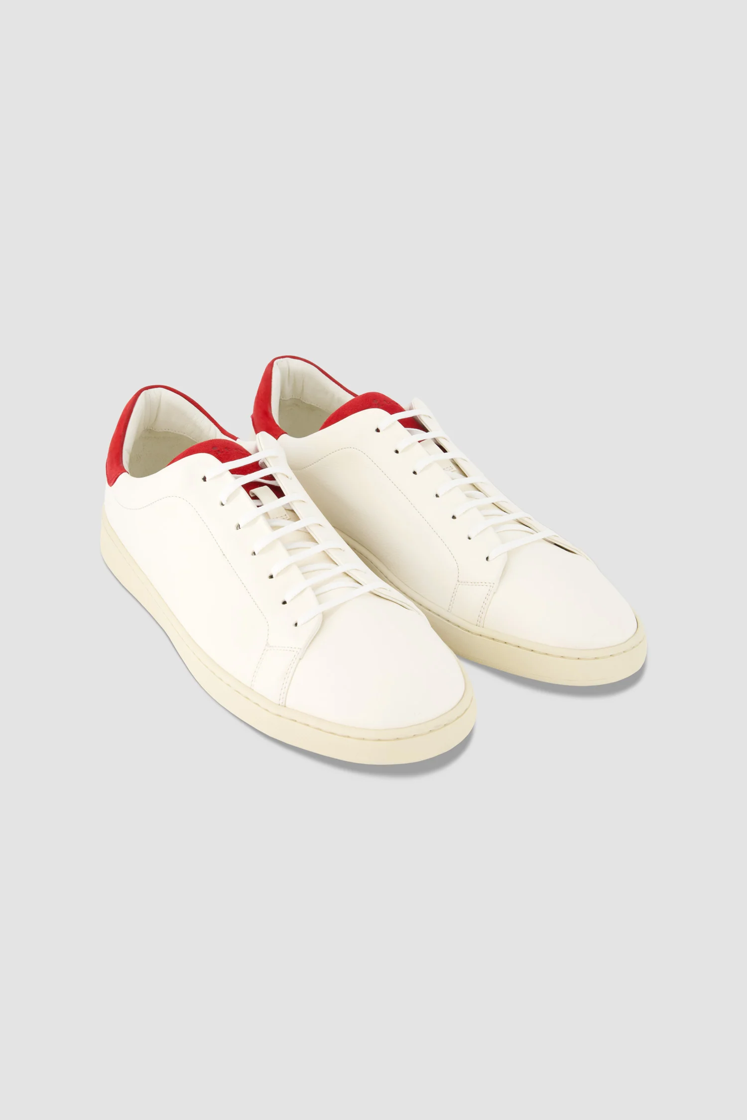 Kiton Off White Leather Sneakers - Image 7
