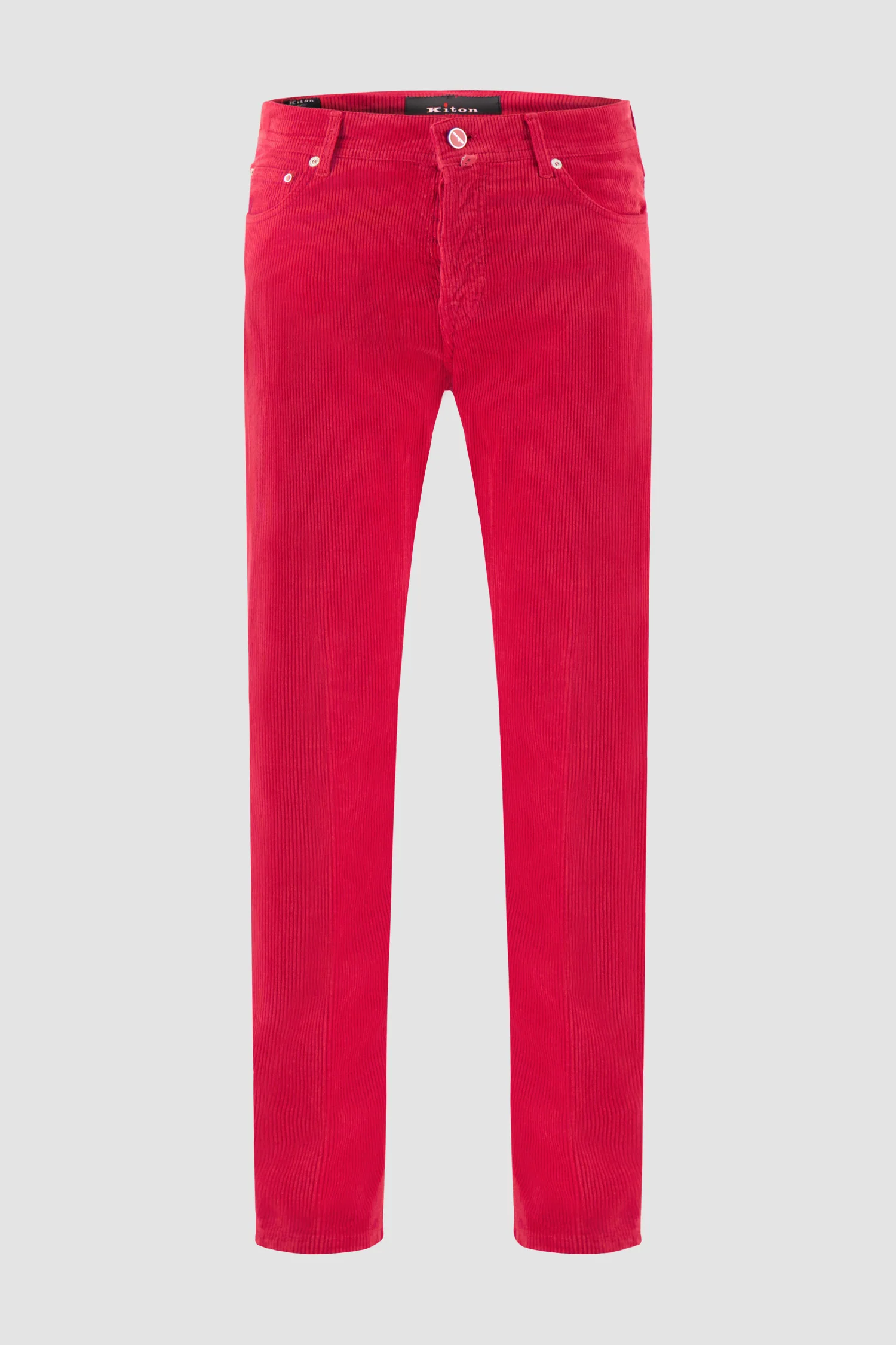 Kiton Red Corduroy Trousers