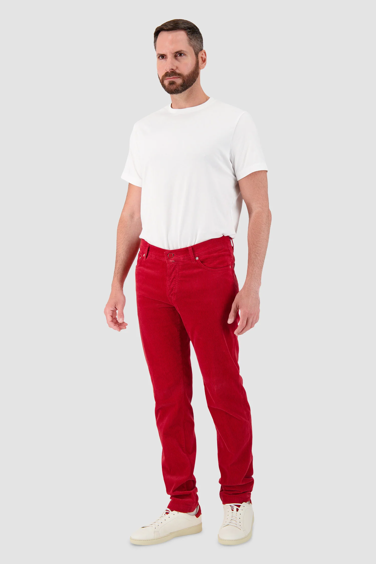 Kiton Red Corduroy Trousers - Image 4
