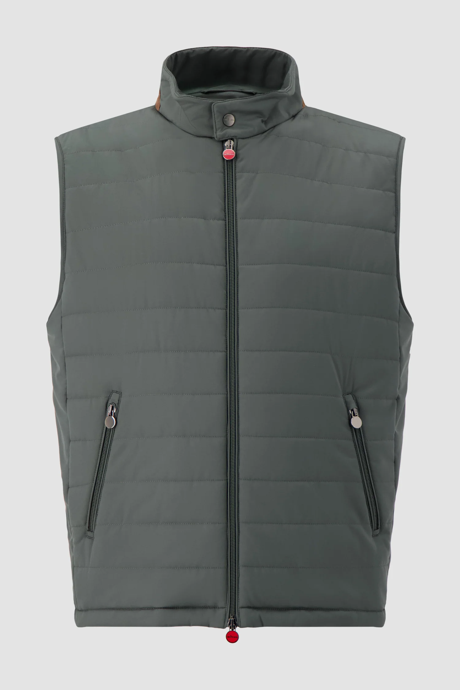 Kiton Sage Green Quilted Vest