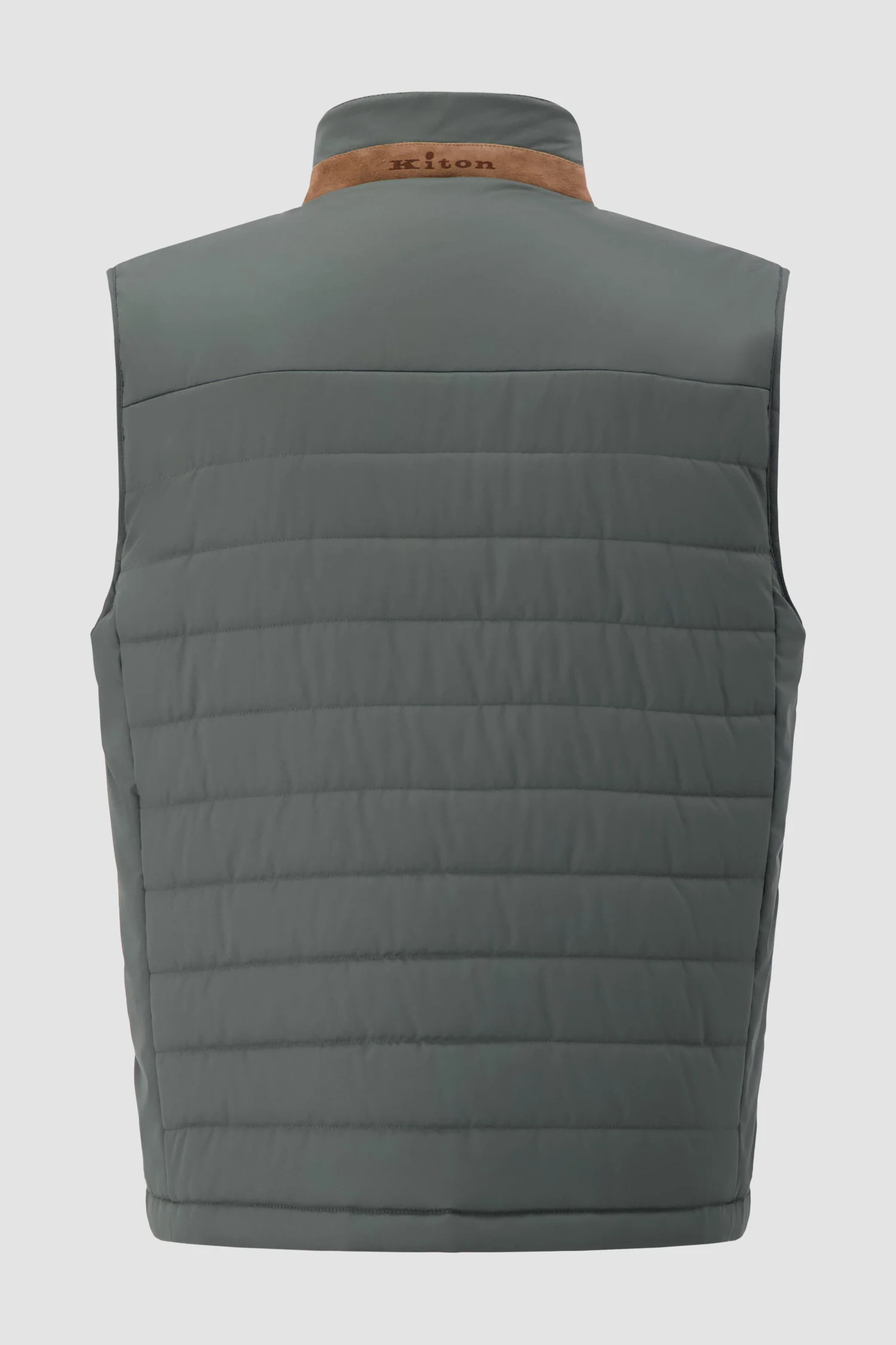 Kiton Sage Green Quilted Vest - Image 2