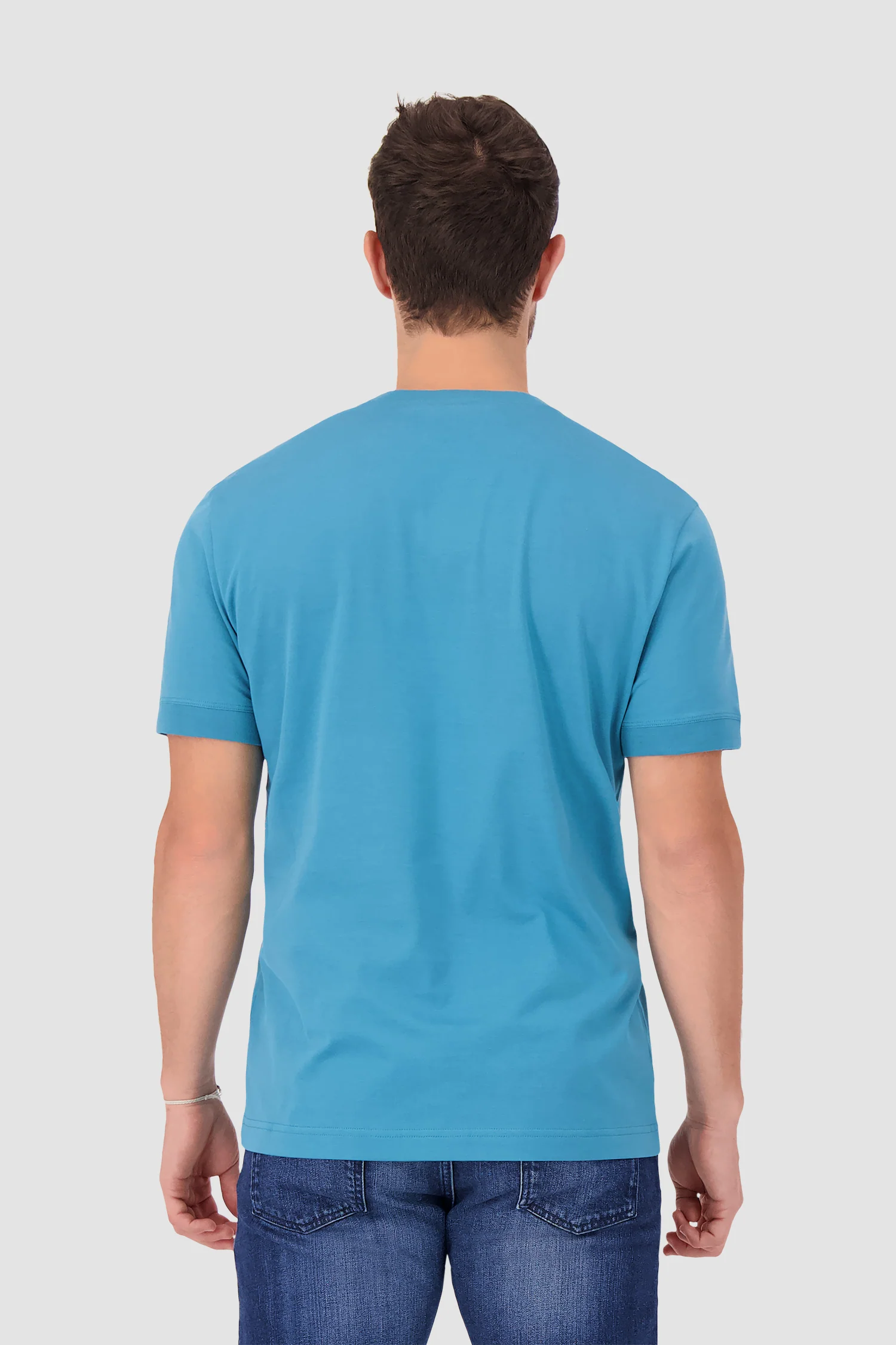 Kiton Turquoise Cotton T-Shirt - Image 4