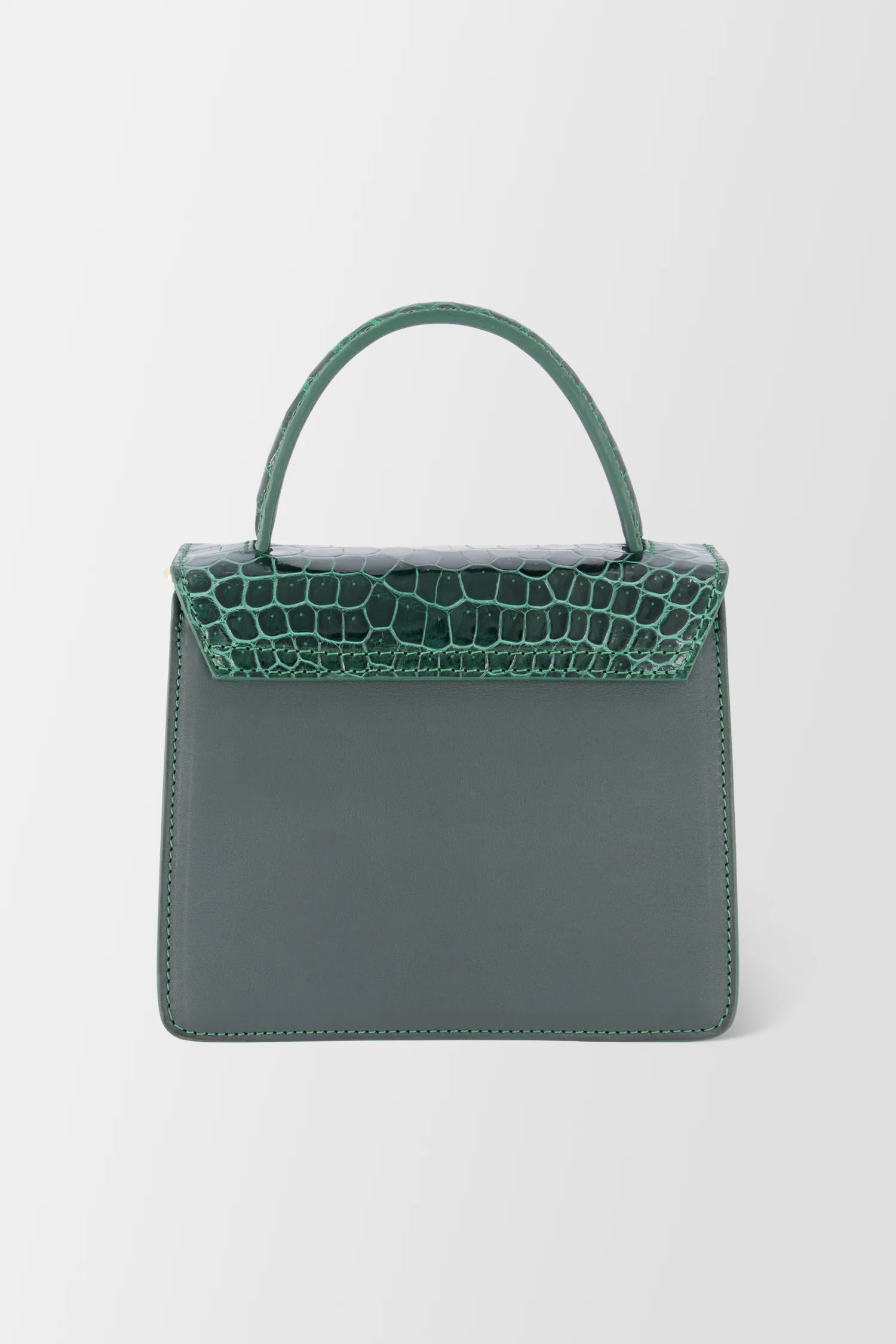 Krenoir Forest Green Croco Mini Kandie Handbag - Image 5
