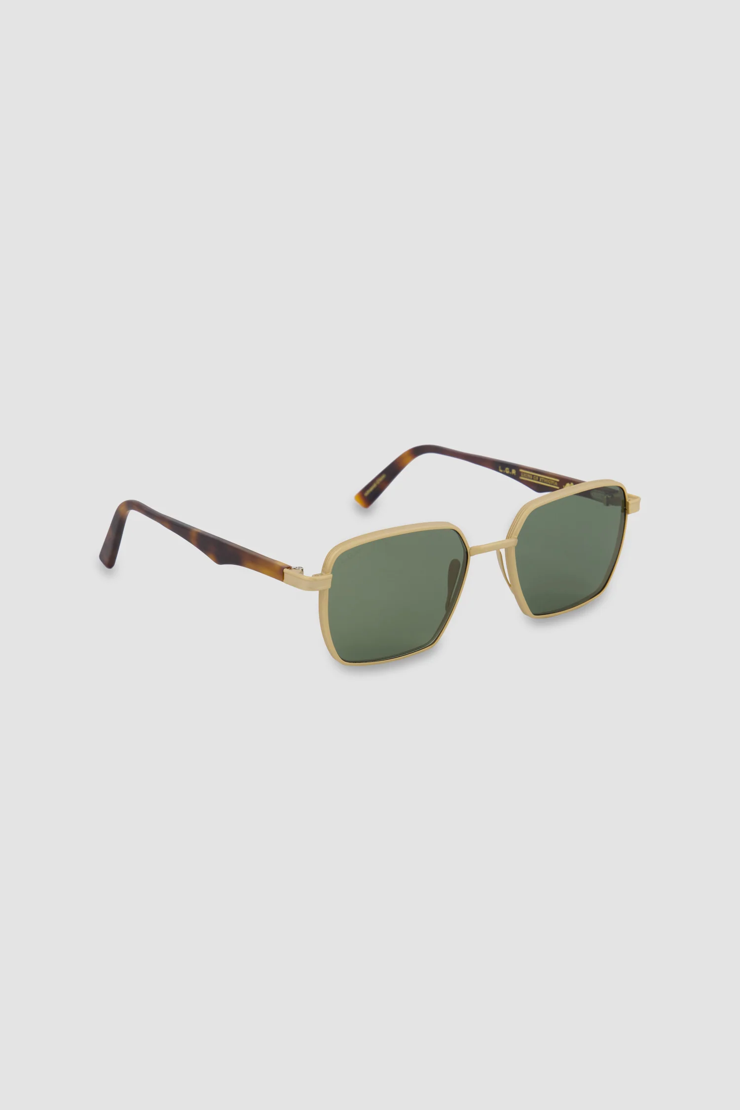L.G.R Gold Matt/Havana Maculato/Green 54' Afar Sunglasses