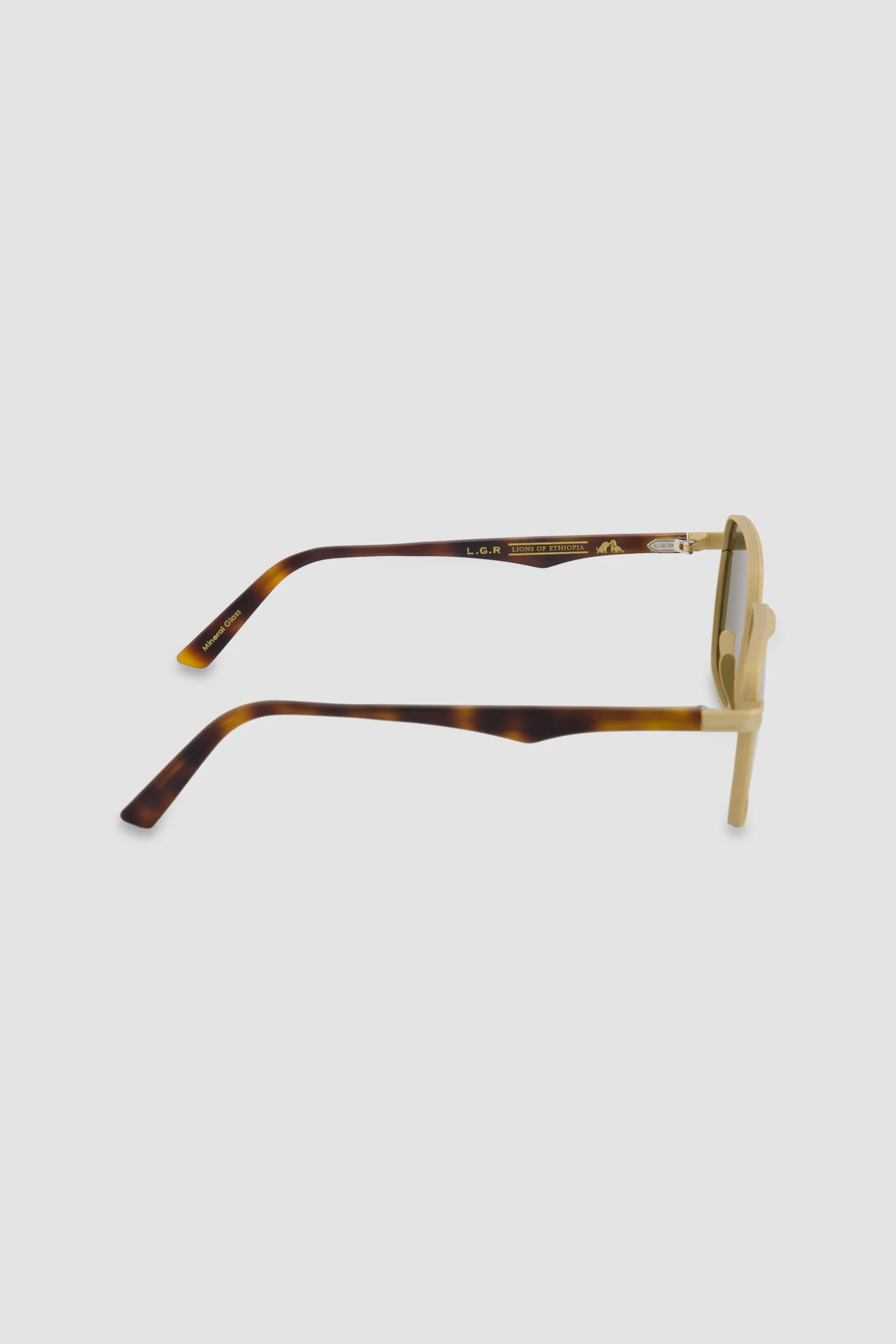 L.G.R Gold Matt/Havana Maculato/Green 54' Afar Sunglasses - Image 4