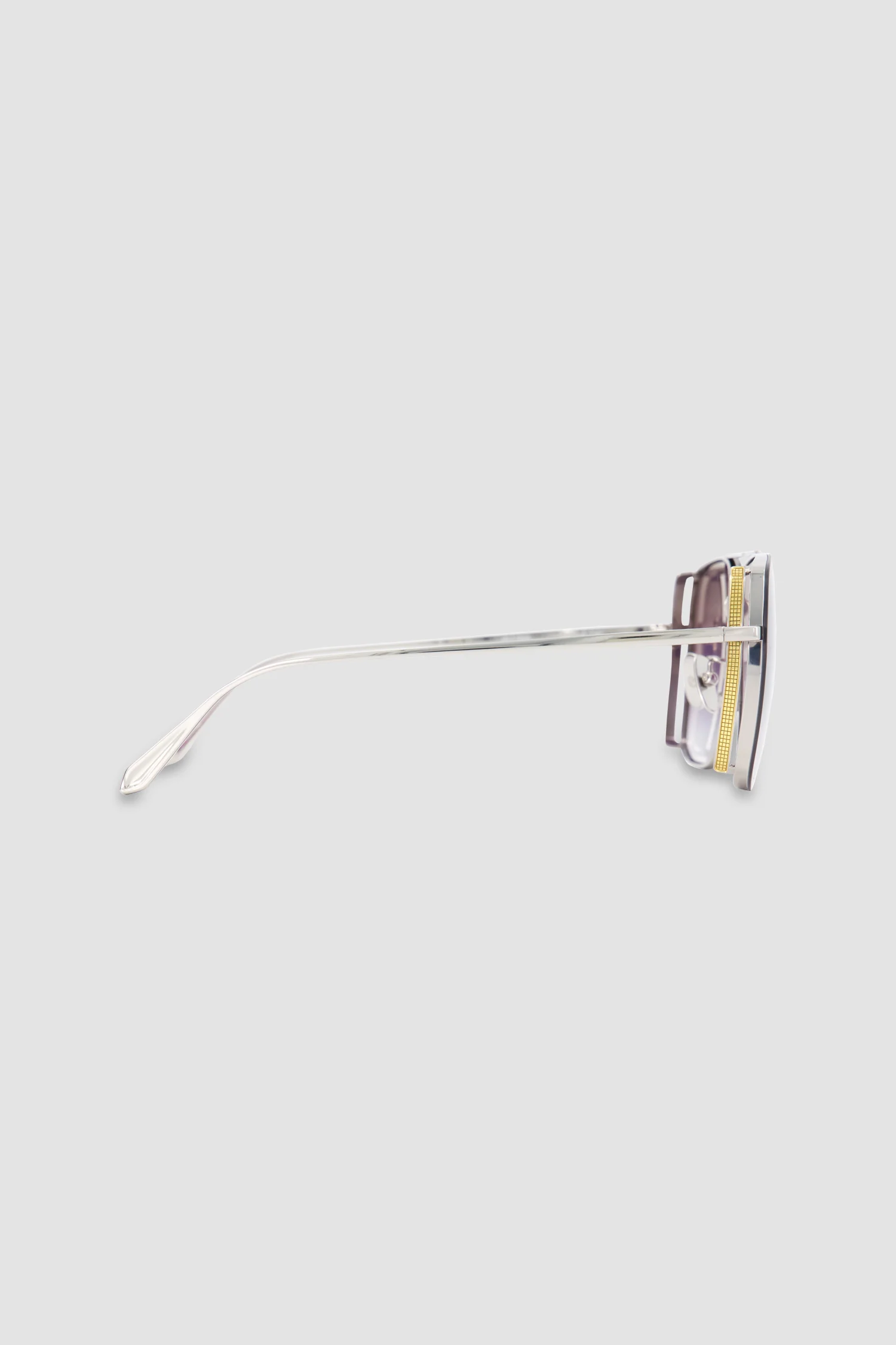 Linda Farrow White Gold Asher Aviator Sunglasses - Image 3