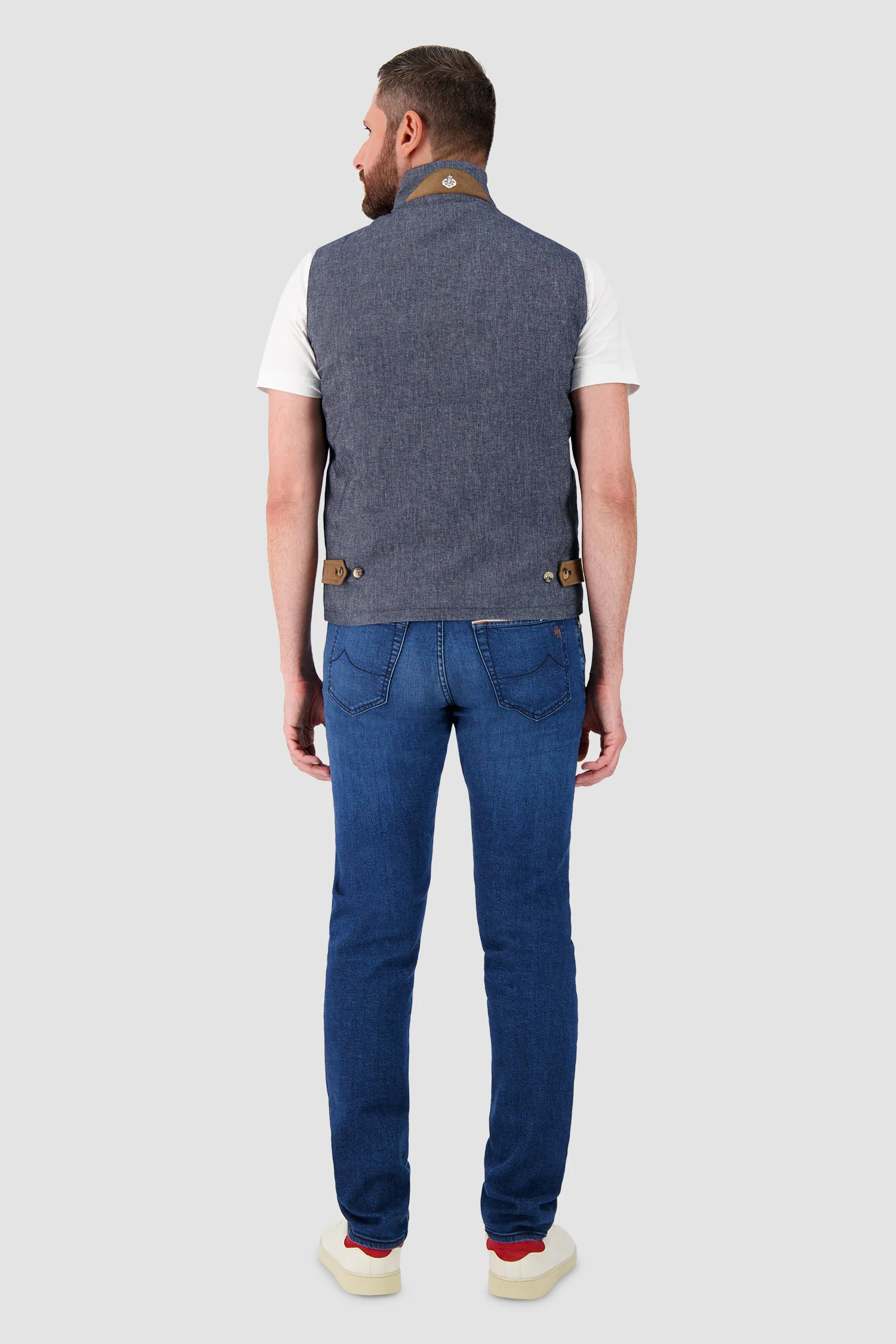 Luigi Borrelli Blue Gilet Vest - Image 5