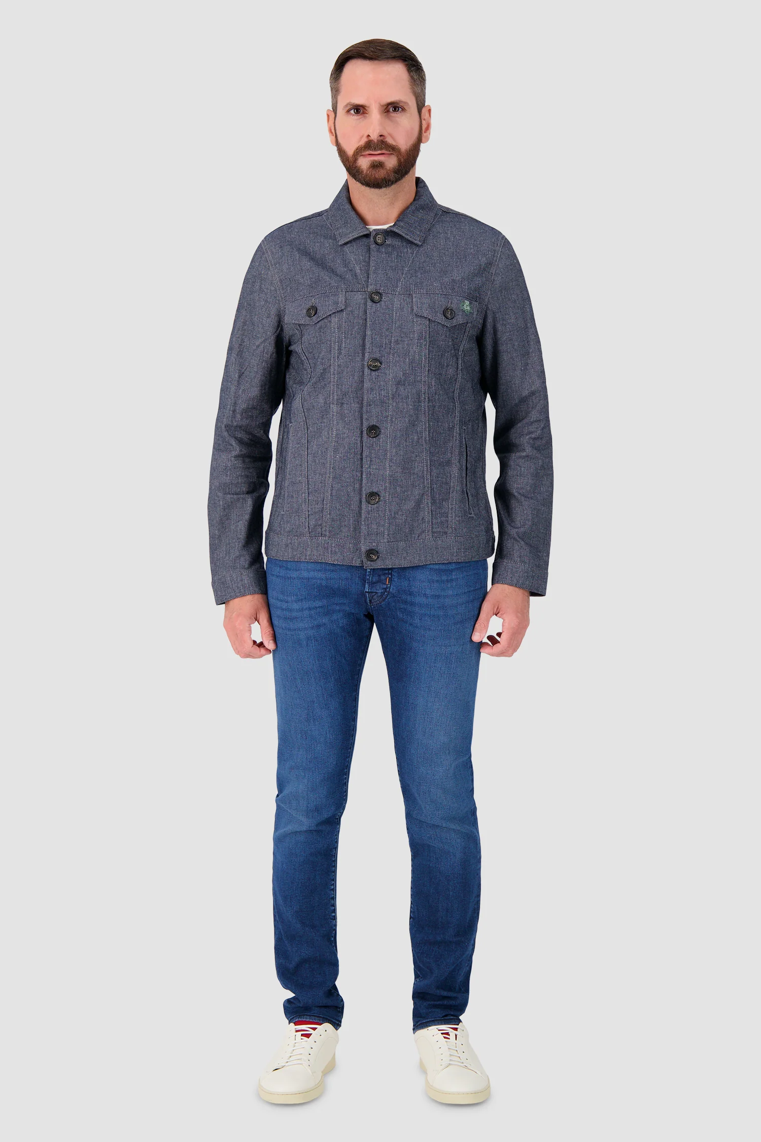 Luigi Borrelli Blue Giubbino Jeans Jacket - Image 3