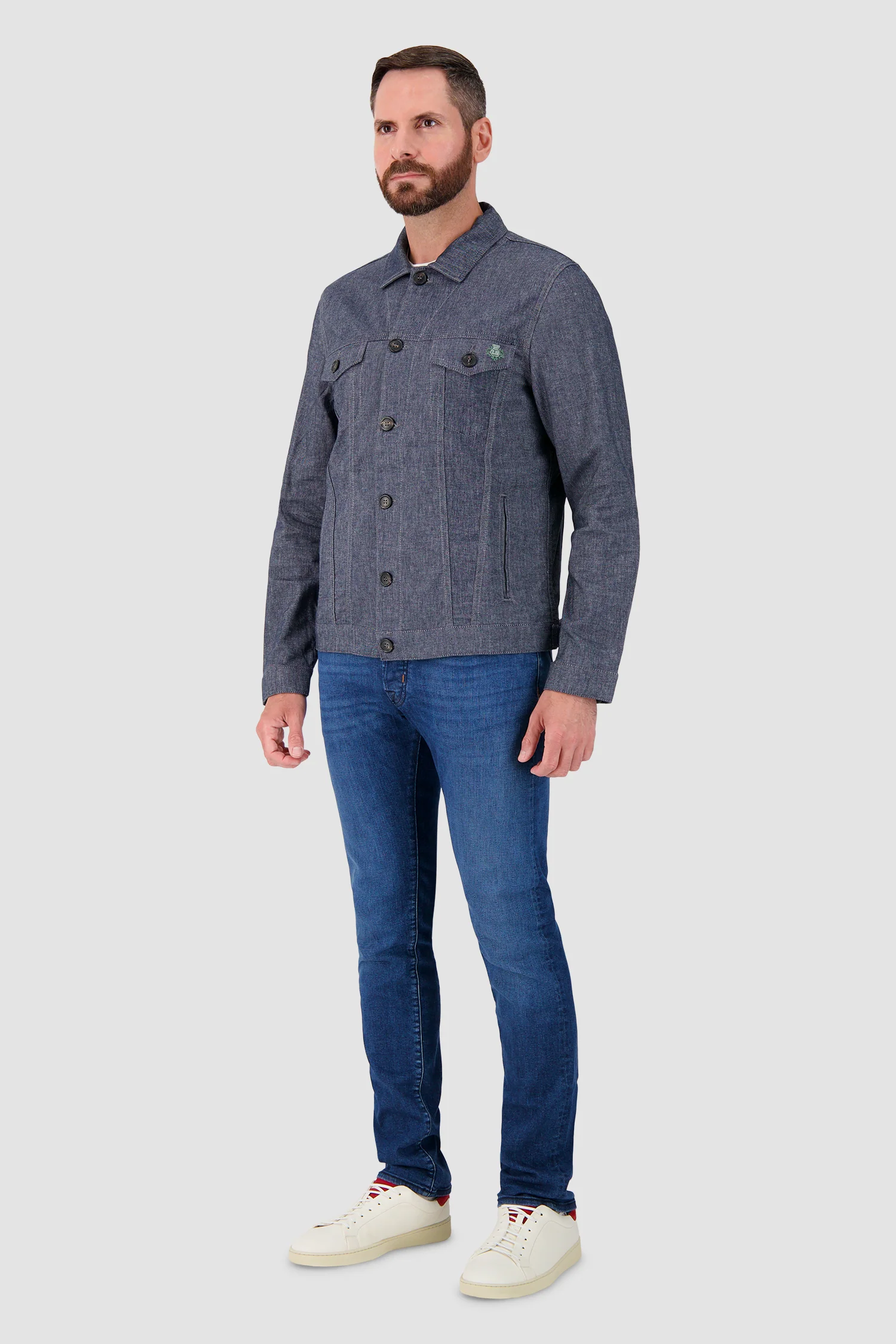 Luigi Borrelli Blue Giubbino Jeans Jacket - Image 4