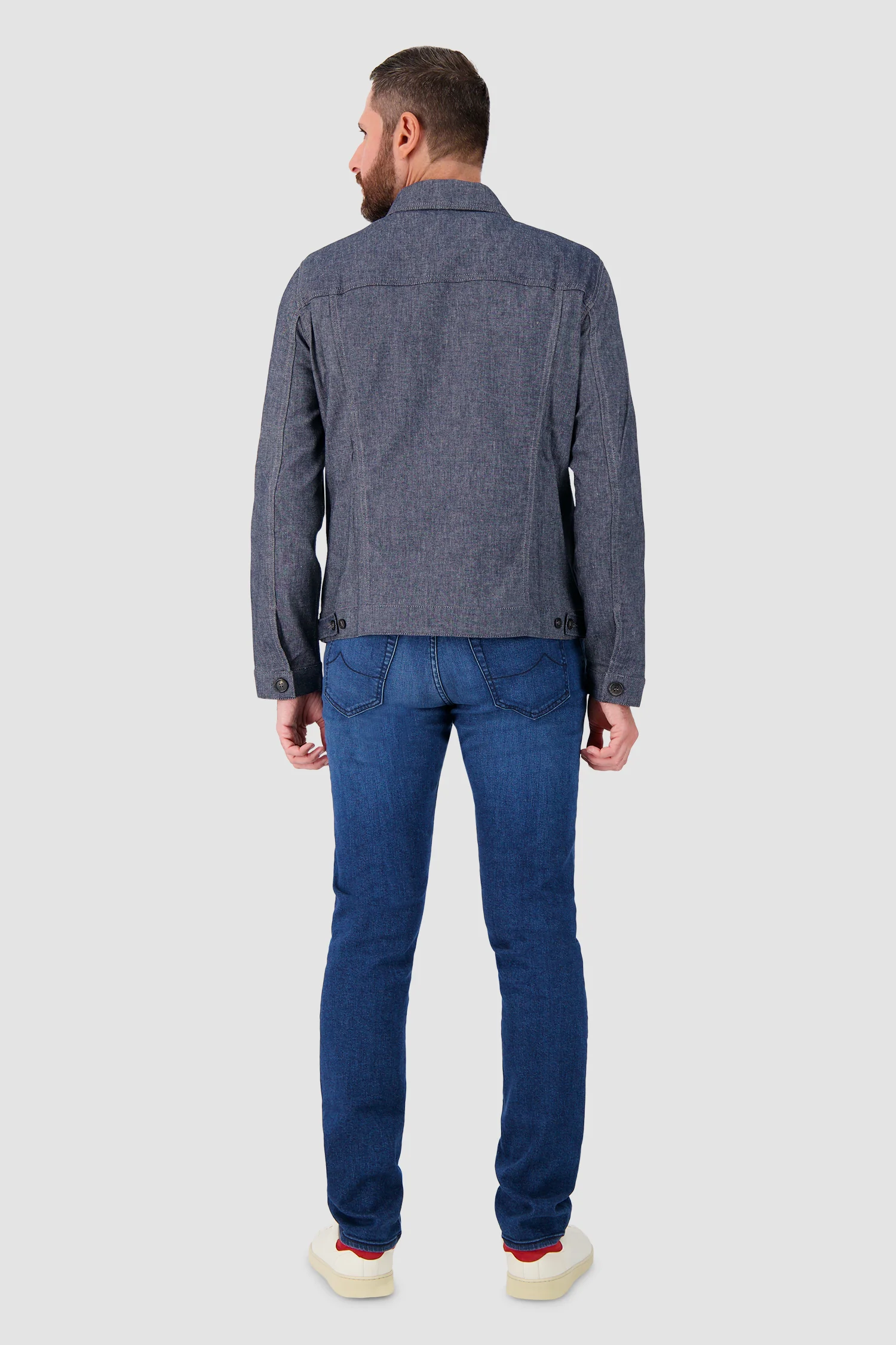 Luigi Borrelli Blue Giubbino Jeans Jacket - Image 5